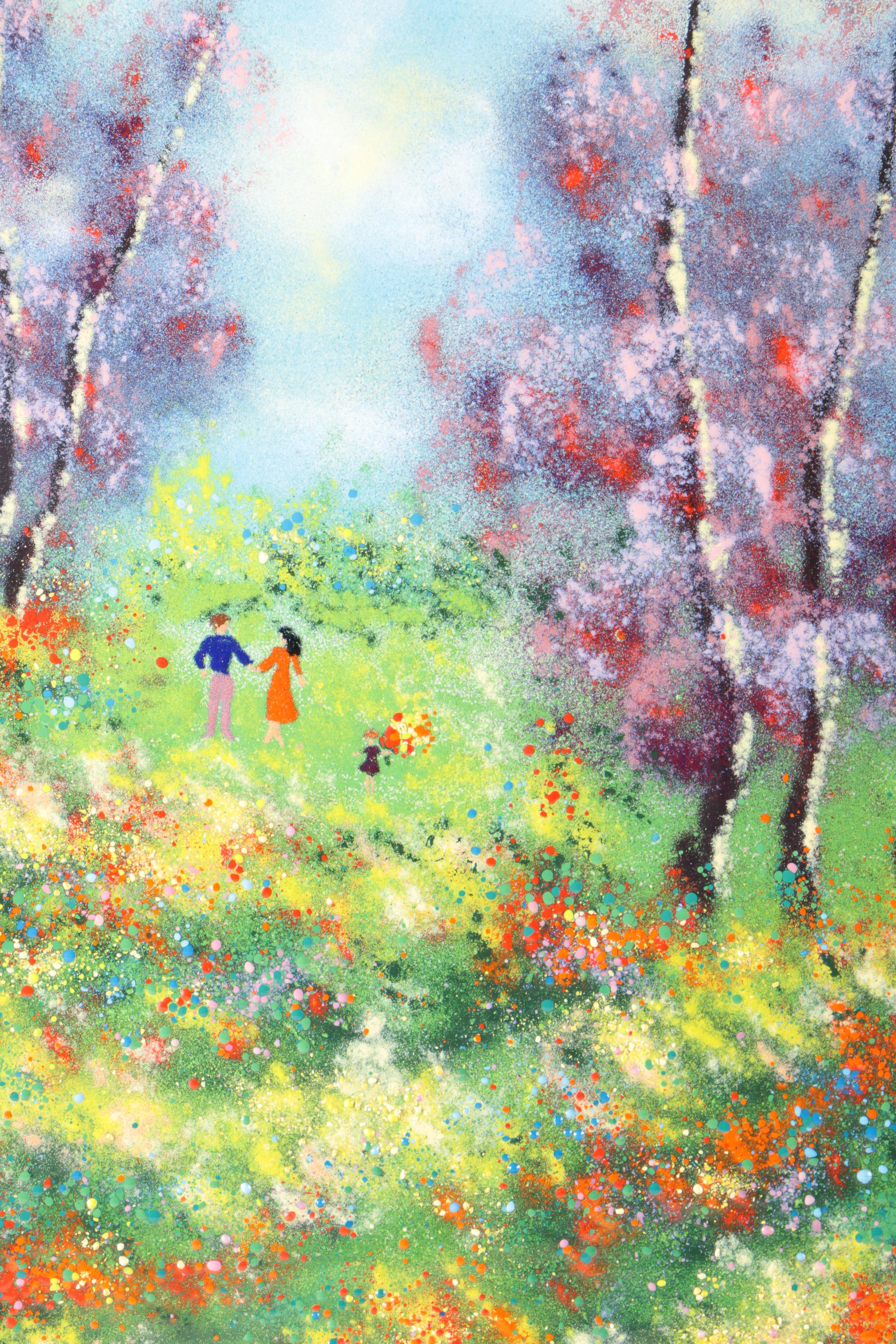 M. Rosenberg Enamel on Copper Landscape Painting