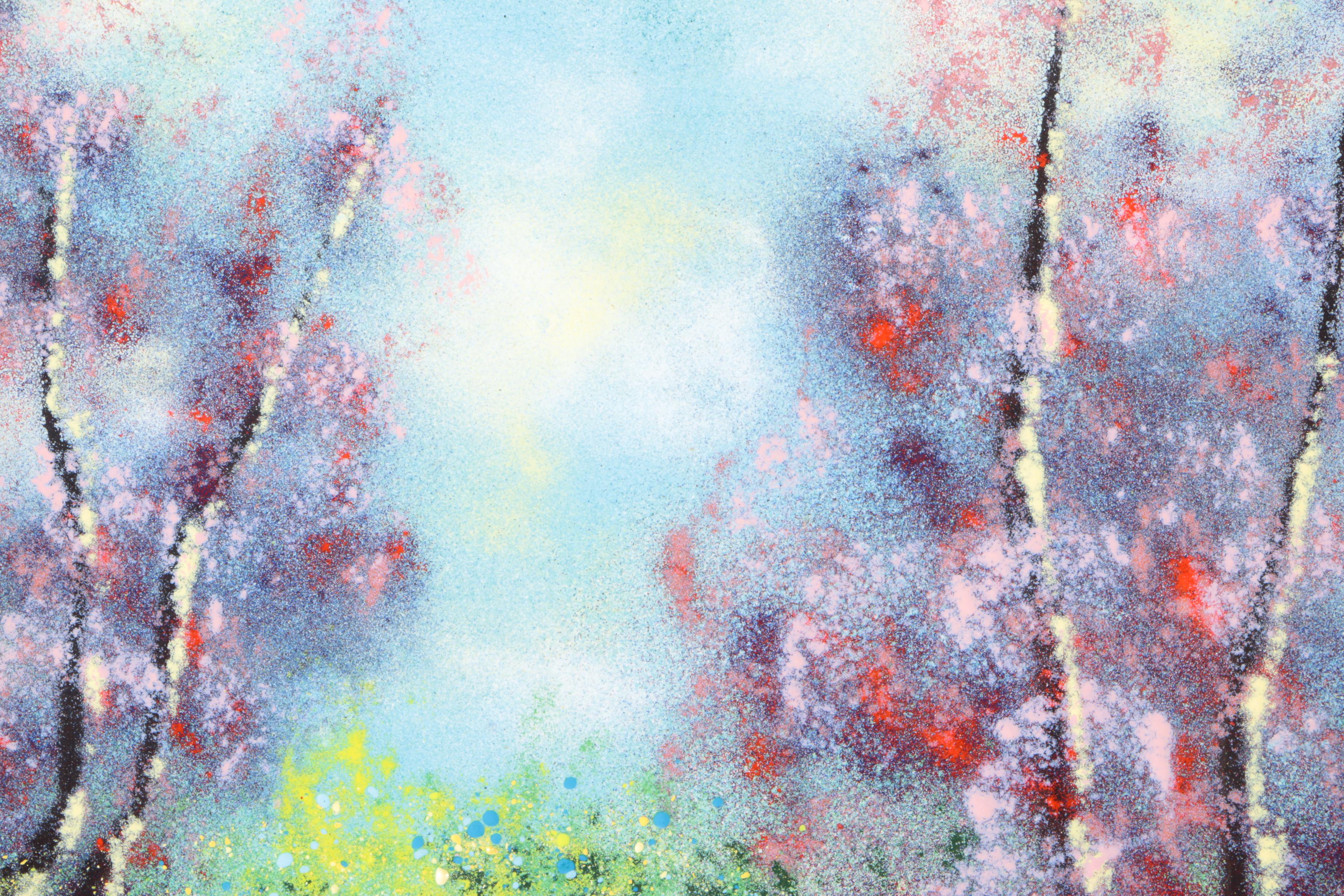 M. Rosenberg Enamel on Copper Landscape Painting