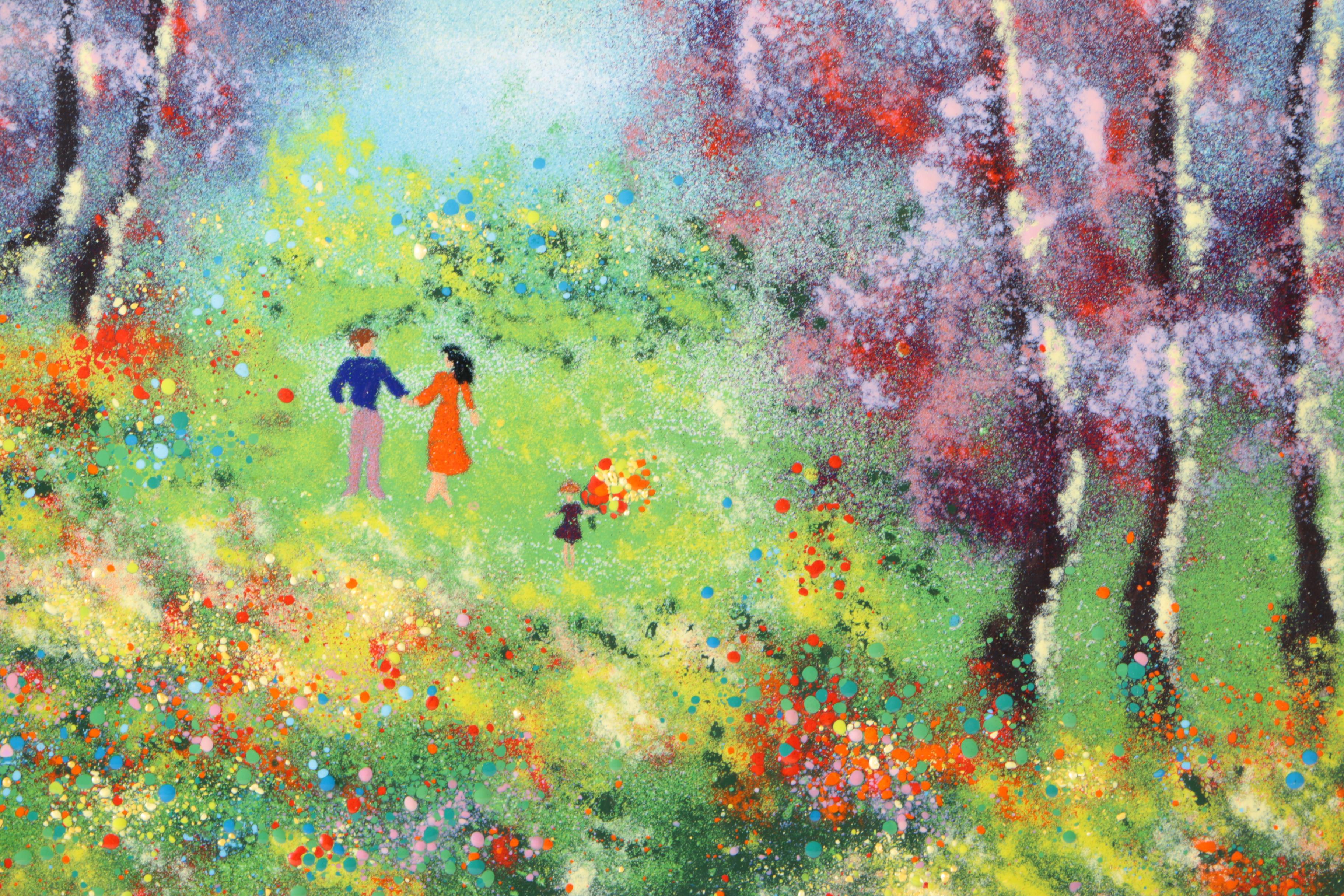 M. Rosenberg Enamel on Copper Landscape Painting