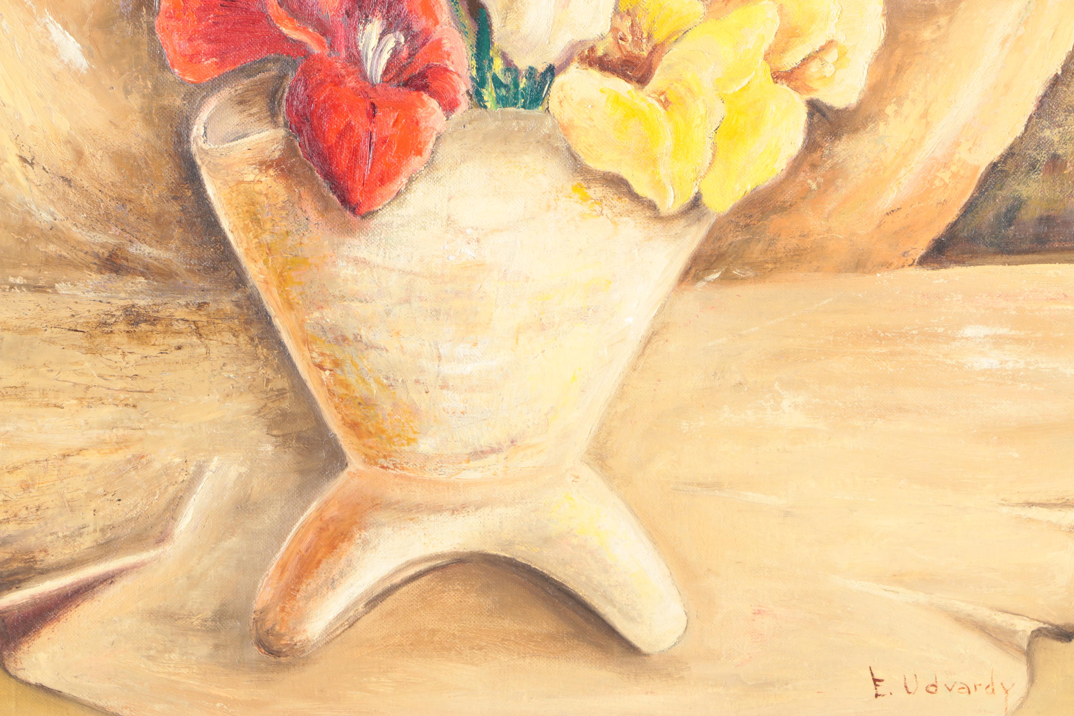 Erzsébet Udvardy Oil on Board Still Life