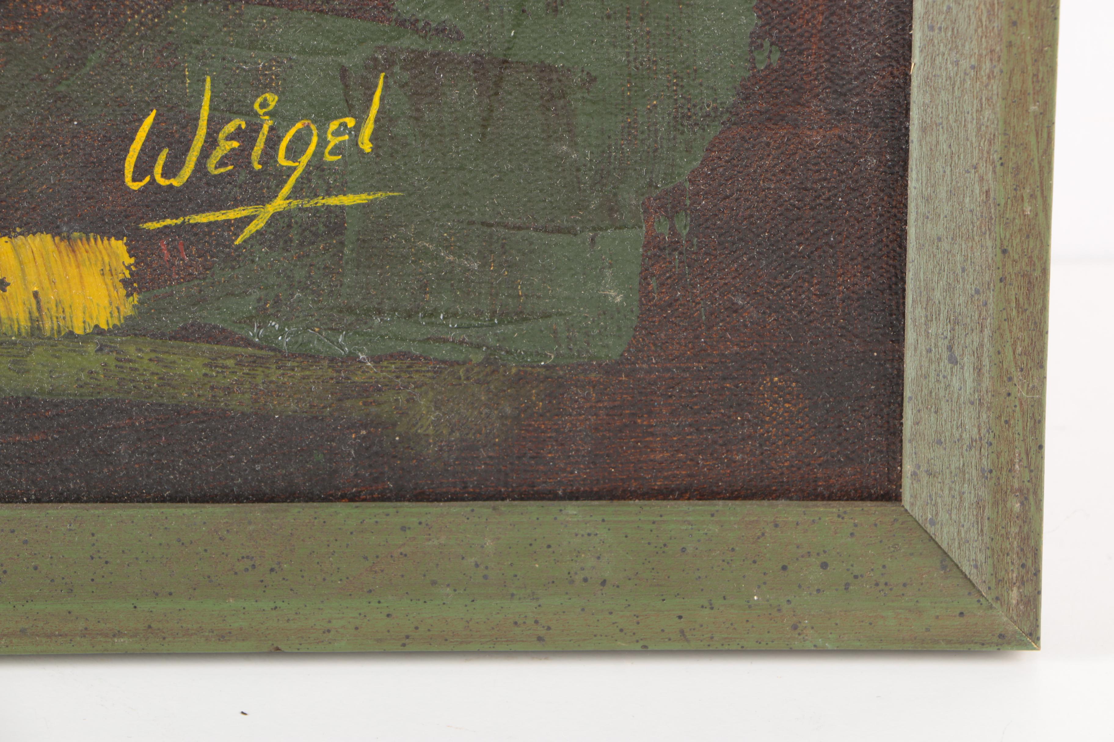 Weigel Oil Painting on Canvas "Fumble Recovery"