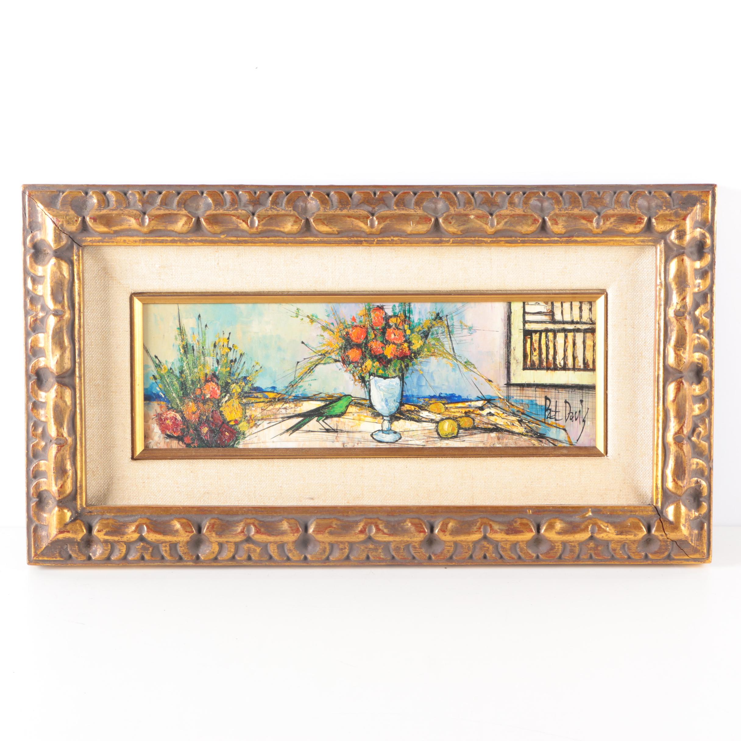 Pat Davis Oil Painting of Interior Scene