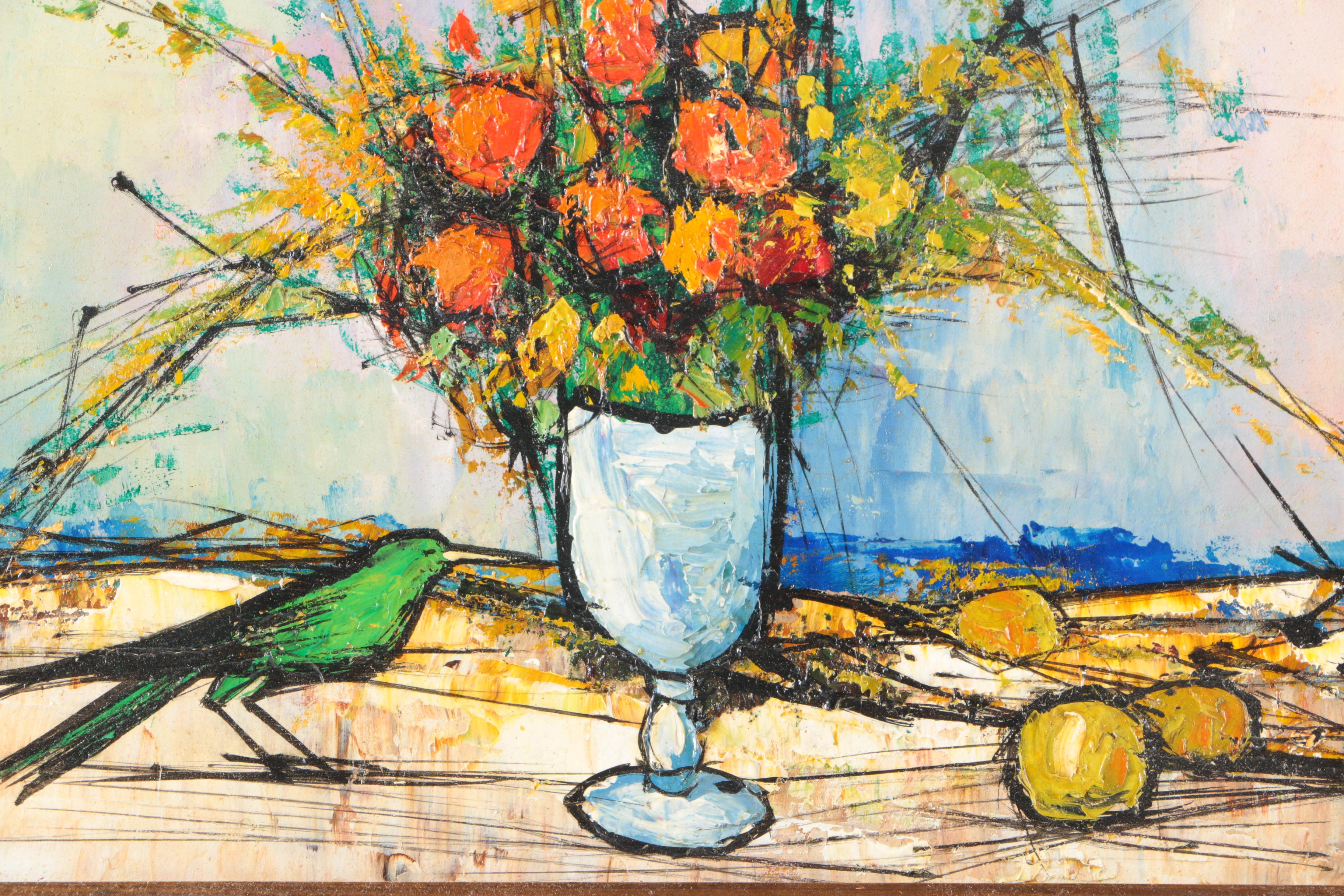 Pat Davis Oil Painting of Interior Scene