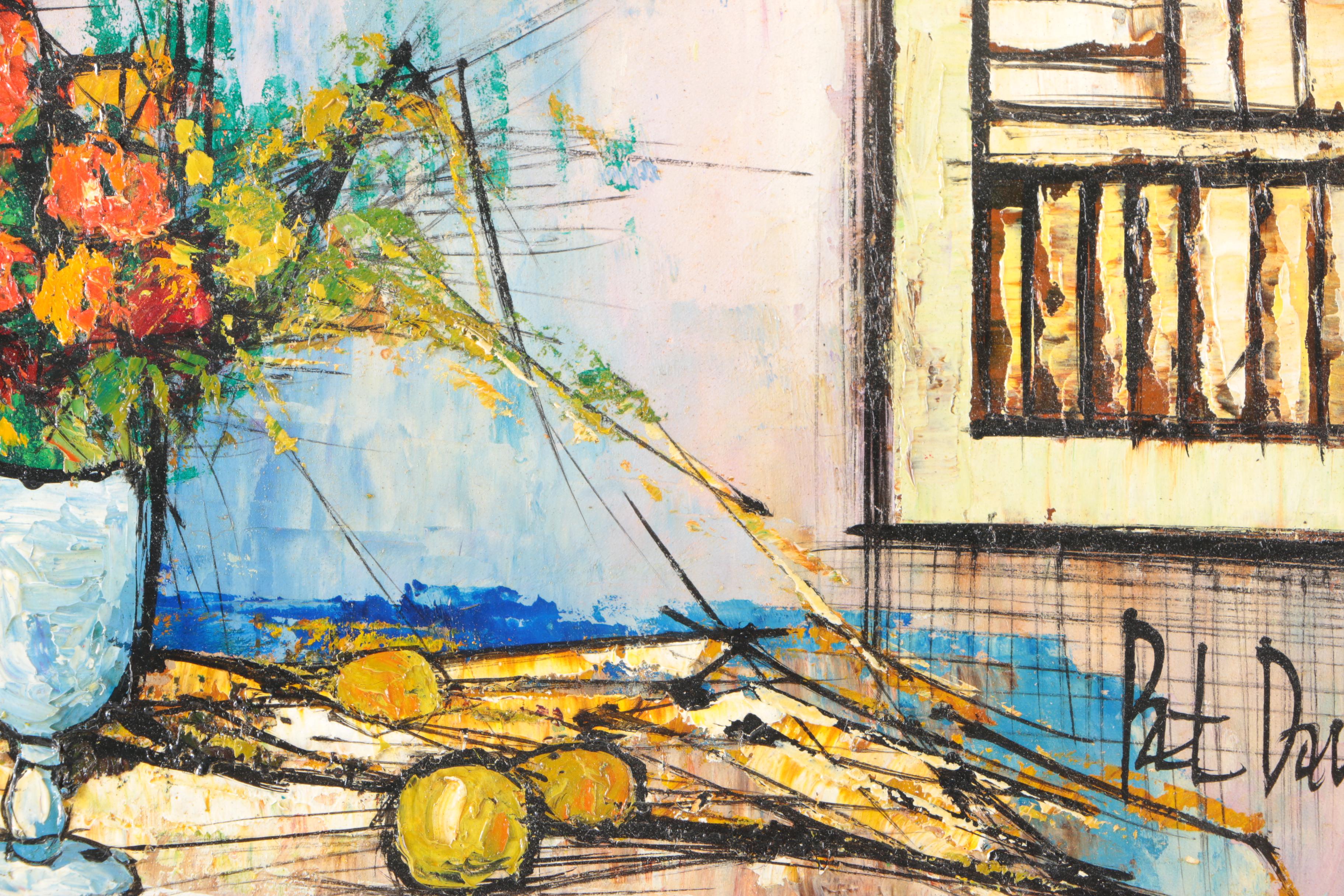 Pat Davis Oil Painting of Interior Scene