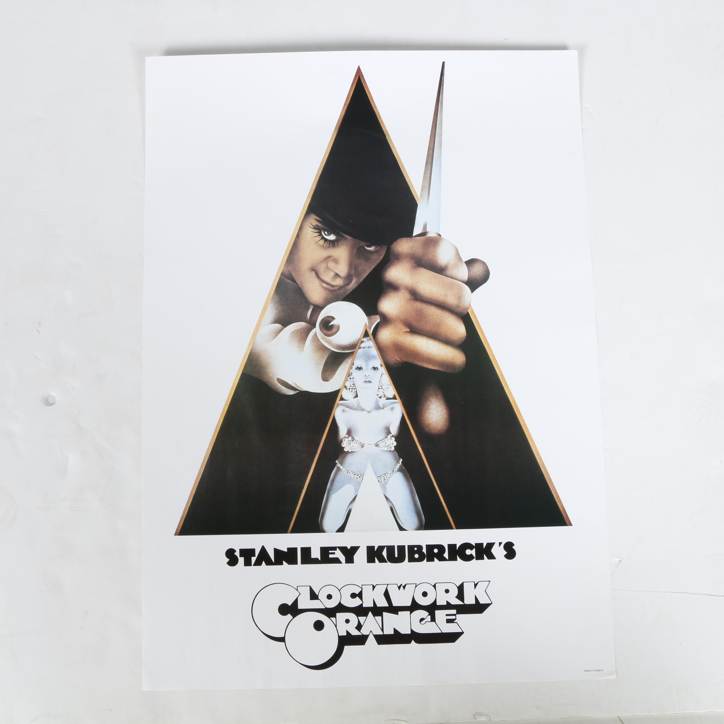 Offset Lithograph Movie Poster of Stanley Kubrick's "Clockwork Orange"