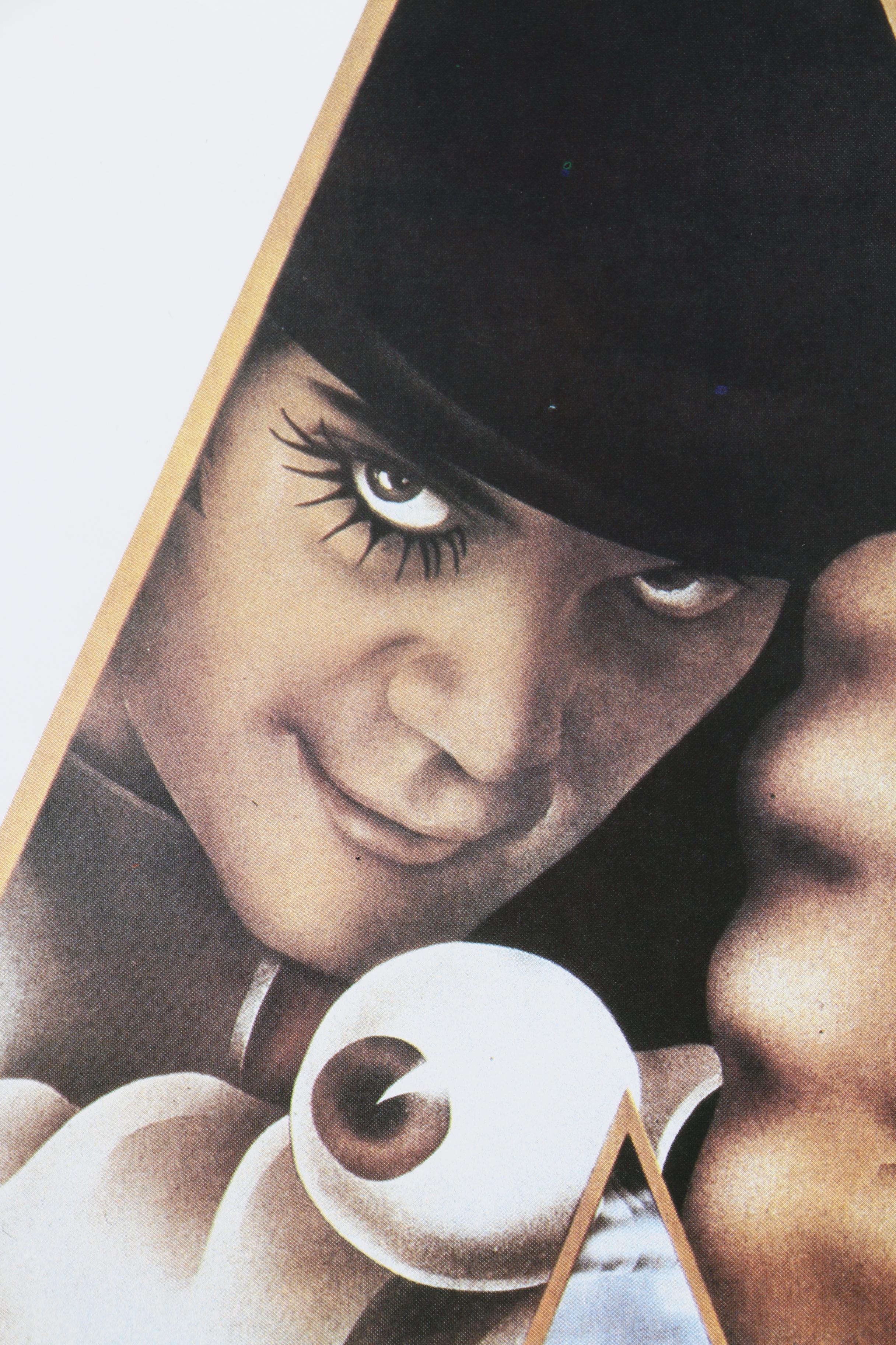 Offset Lithograph Movie Poster of Stanley Kubrick's "Clockwork Orange"