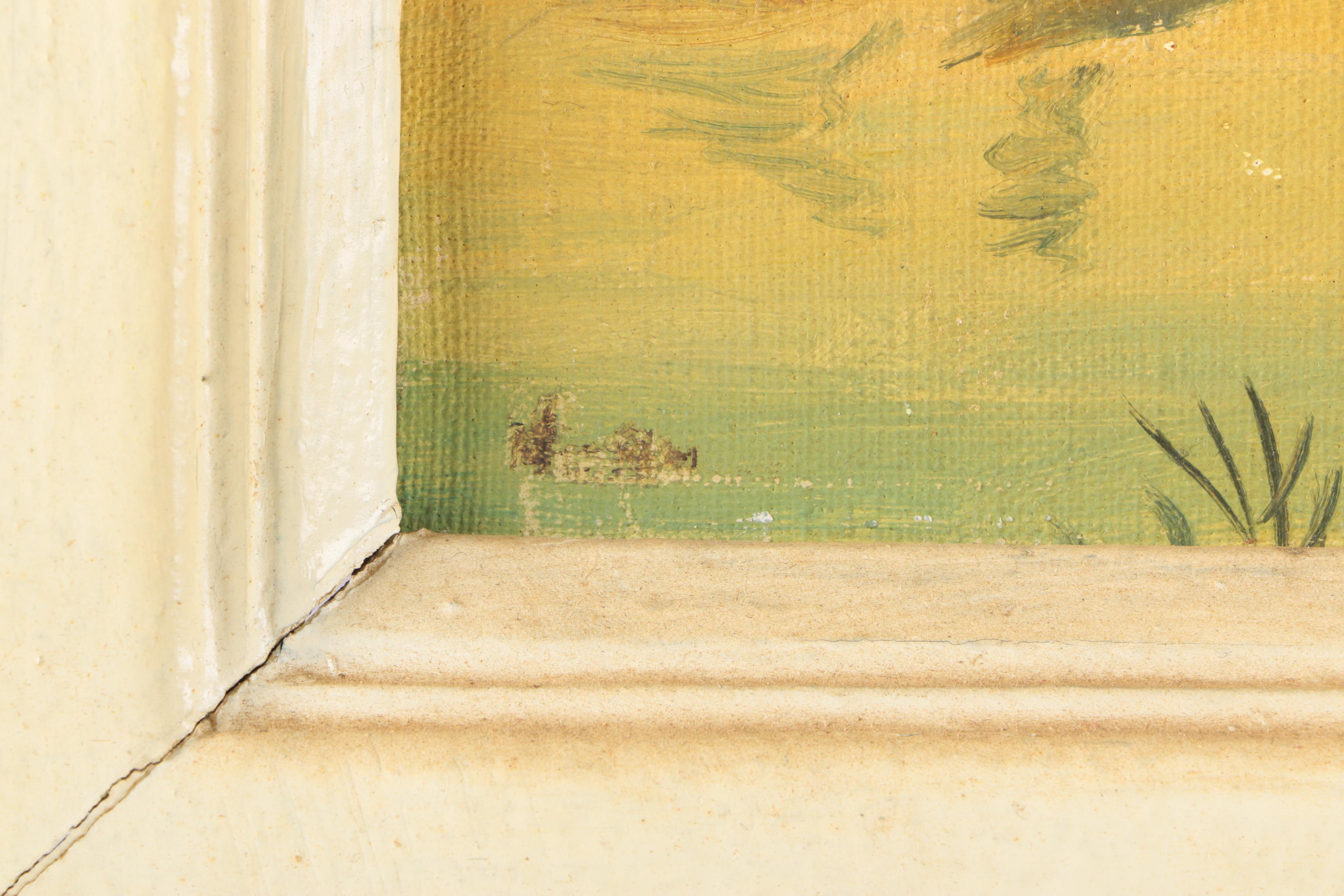 Oil Painting on Canvas of Two Men Fishing