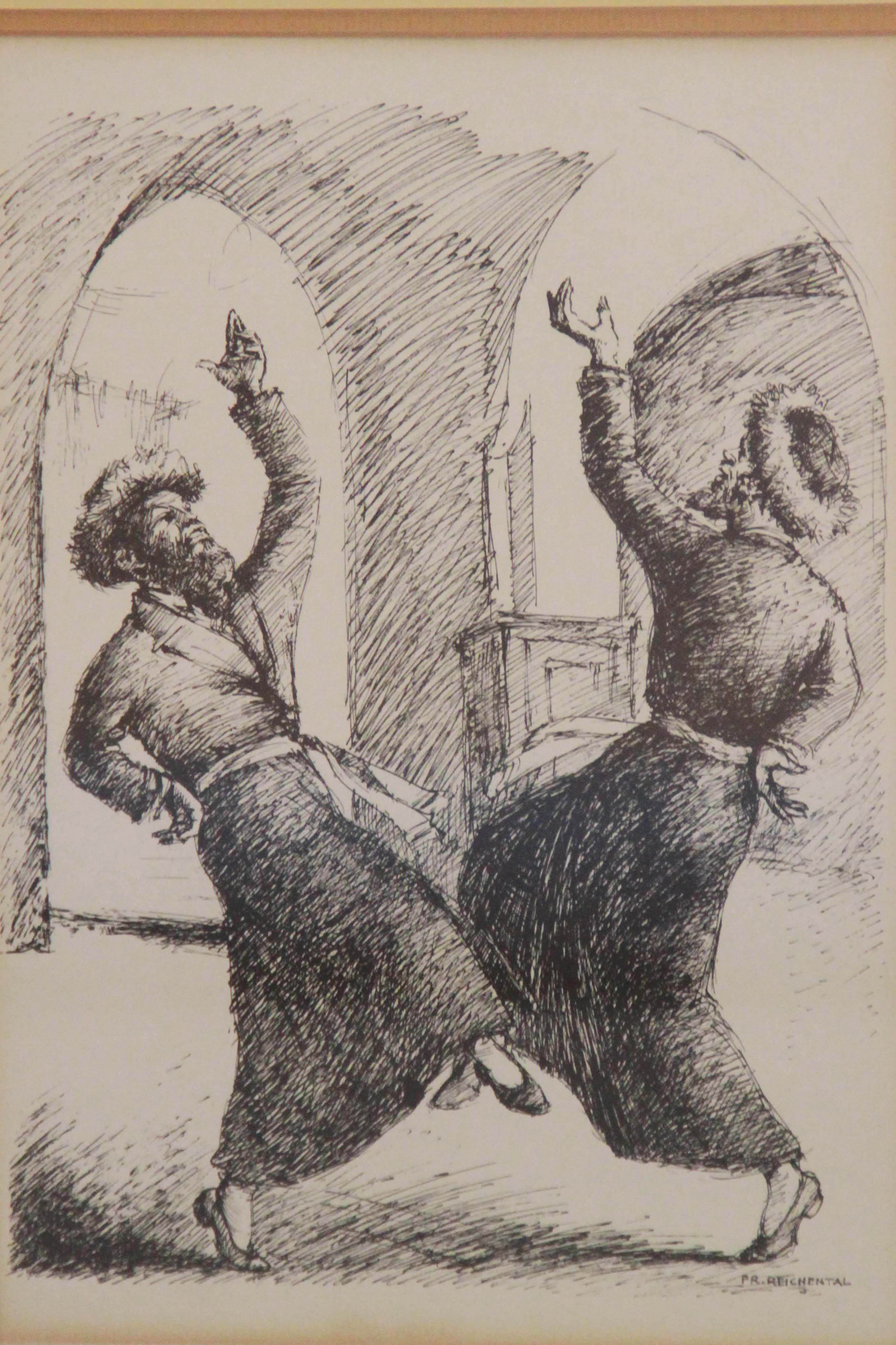 Fr. Reichental Ink Drawing on Paper