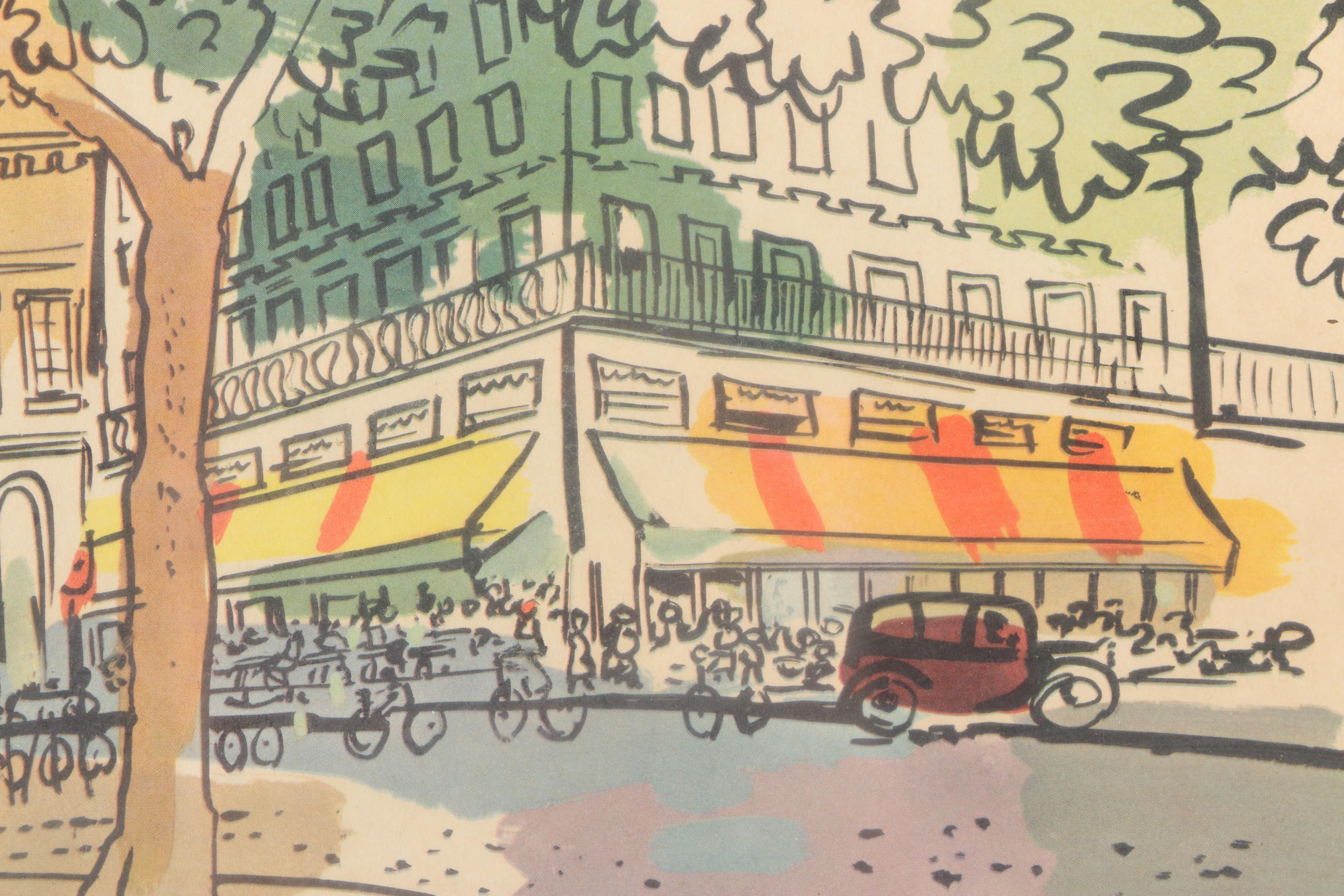 Offset Lithographs after J. Edwards of Paris Scenery