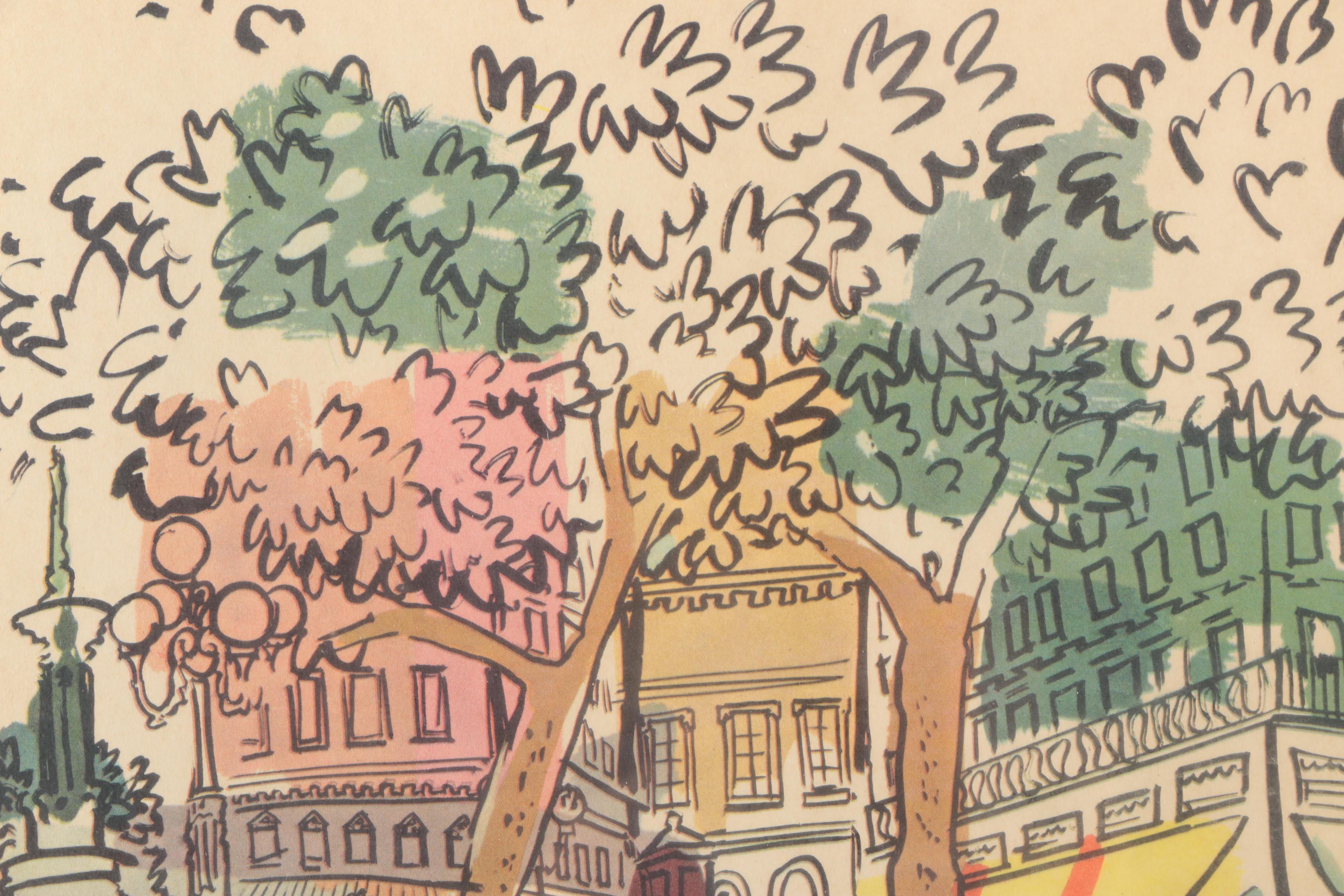 Offset Lithographs after J. Edwards of Paris Scenery