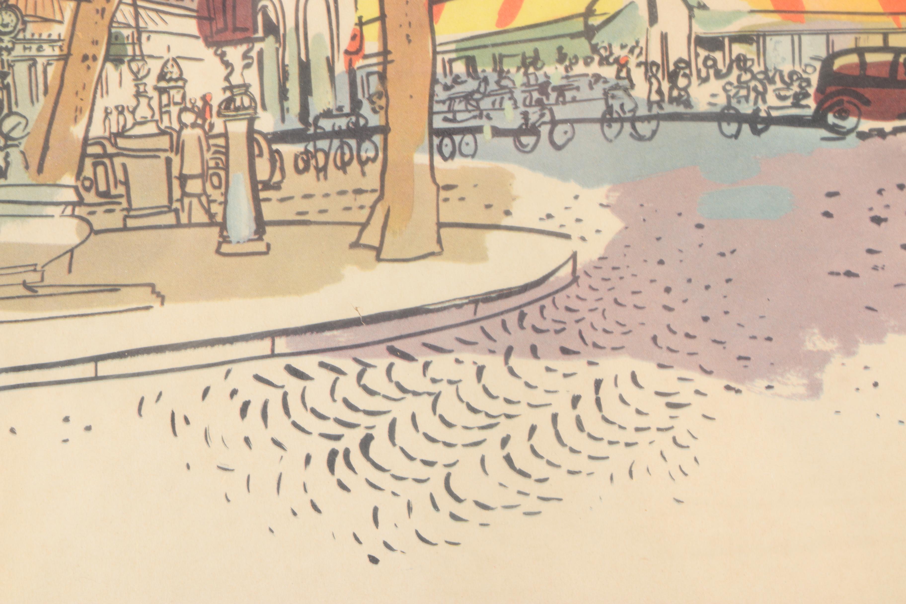 Offset Lithographs after J. Edwards of Paris Scenery