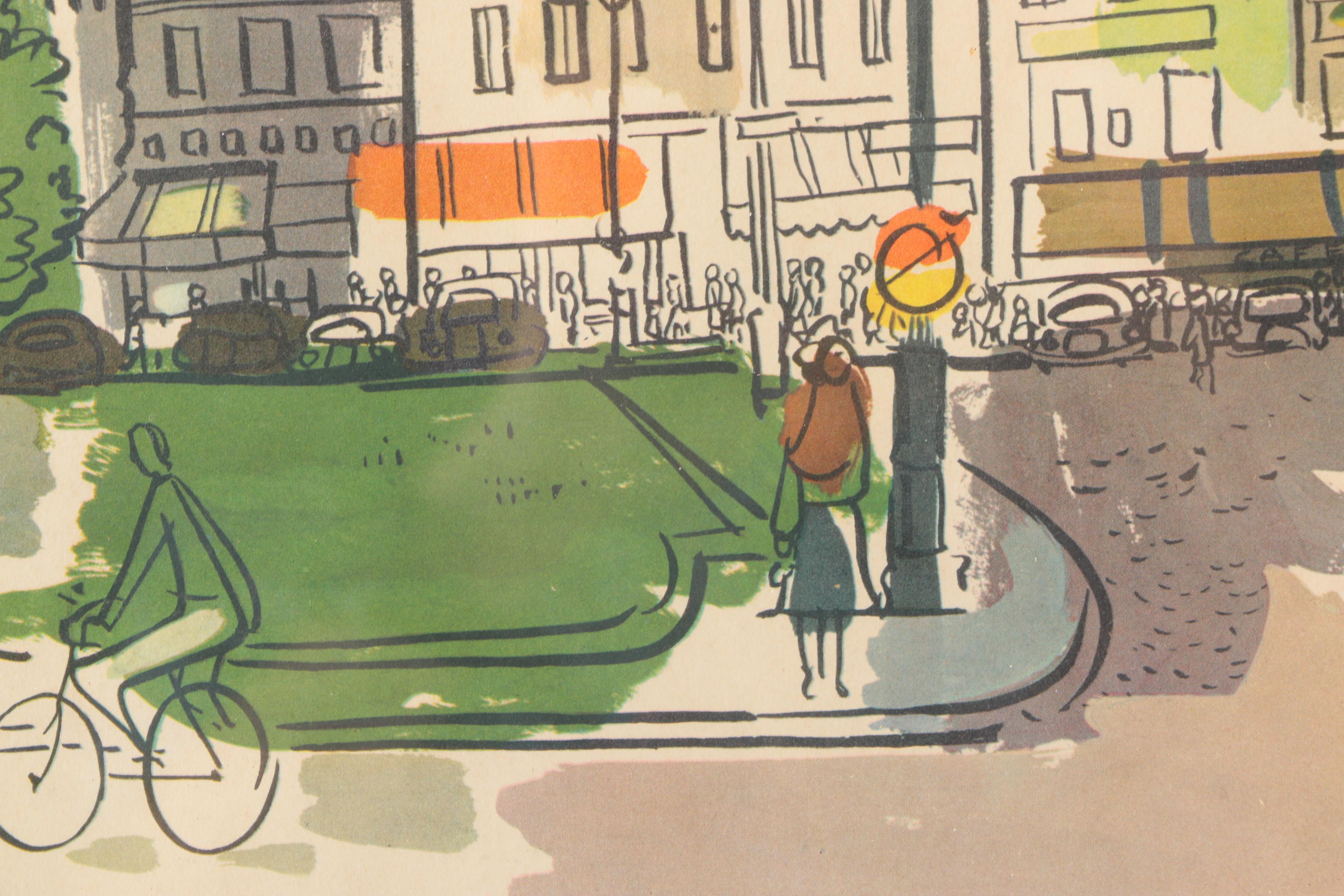 Offset Lithographs after J. Edwards of Paris Scenery