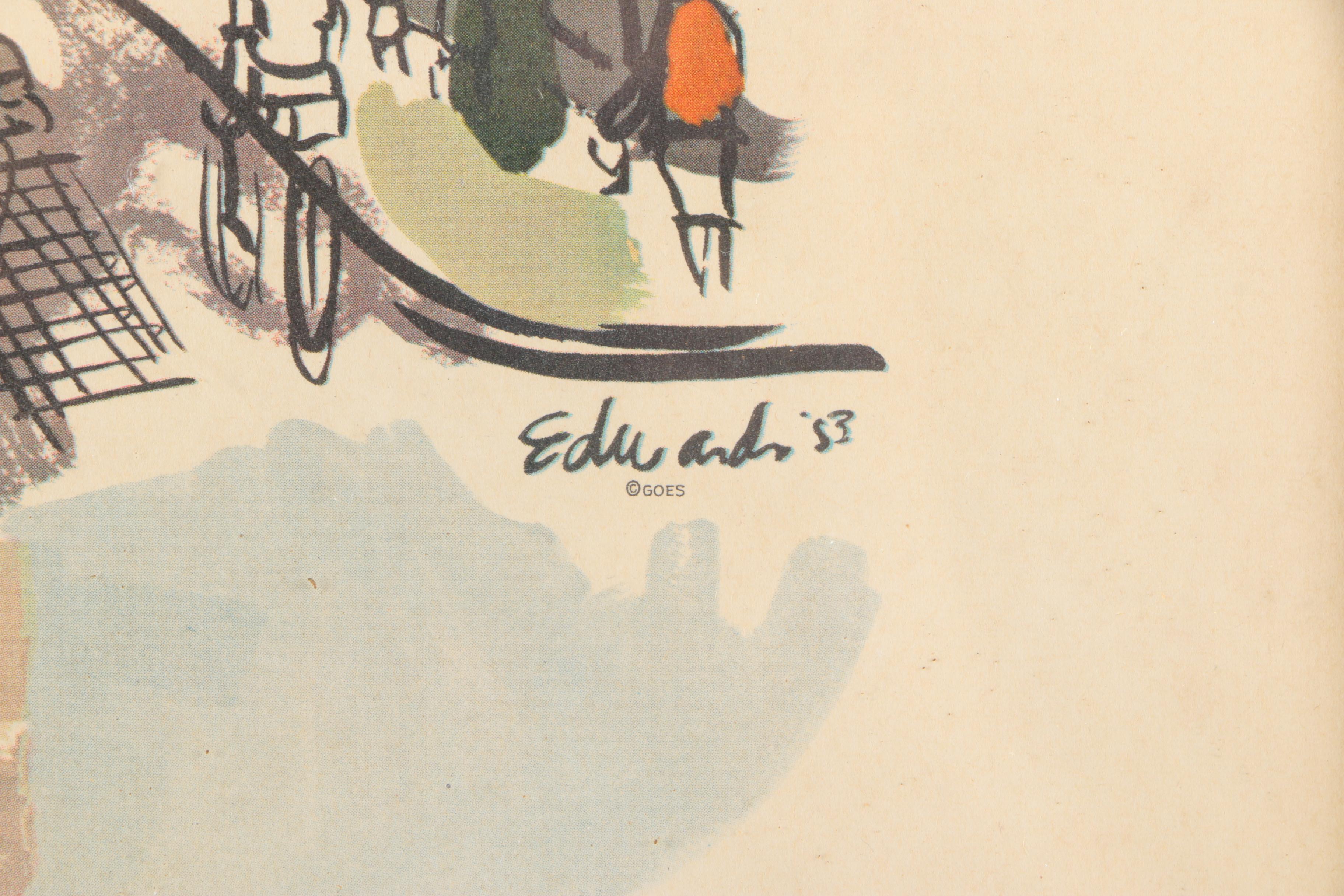 Offset Lithographs after J. Edwards of Paris Scenery