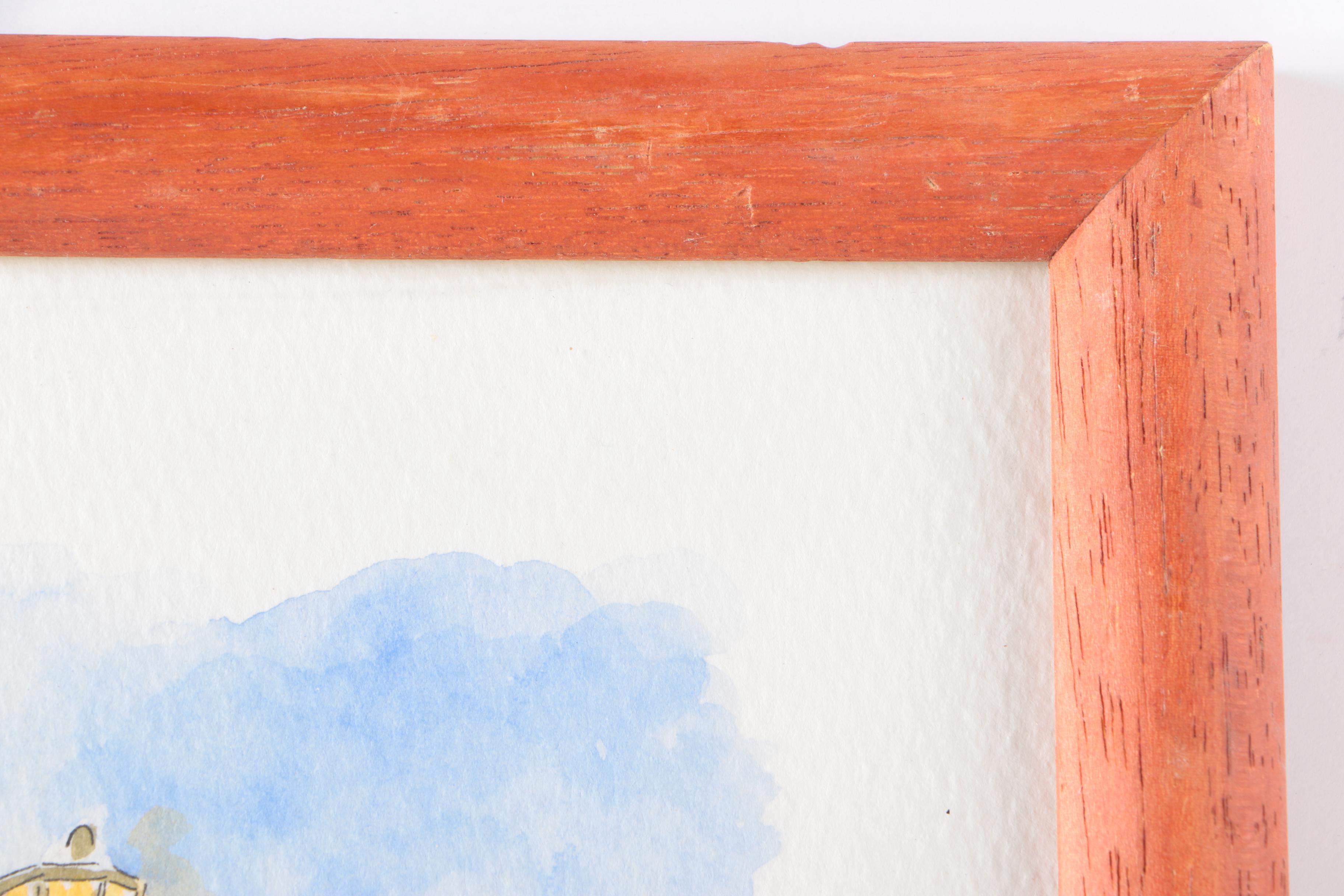 2001 Lora Williams Ink and Watercolor "Fontana di Trevi, Roma"