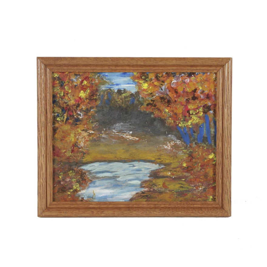 Oil Painting on Canvas Autumnal Landscape