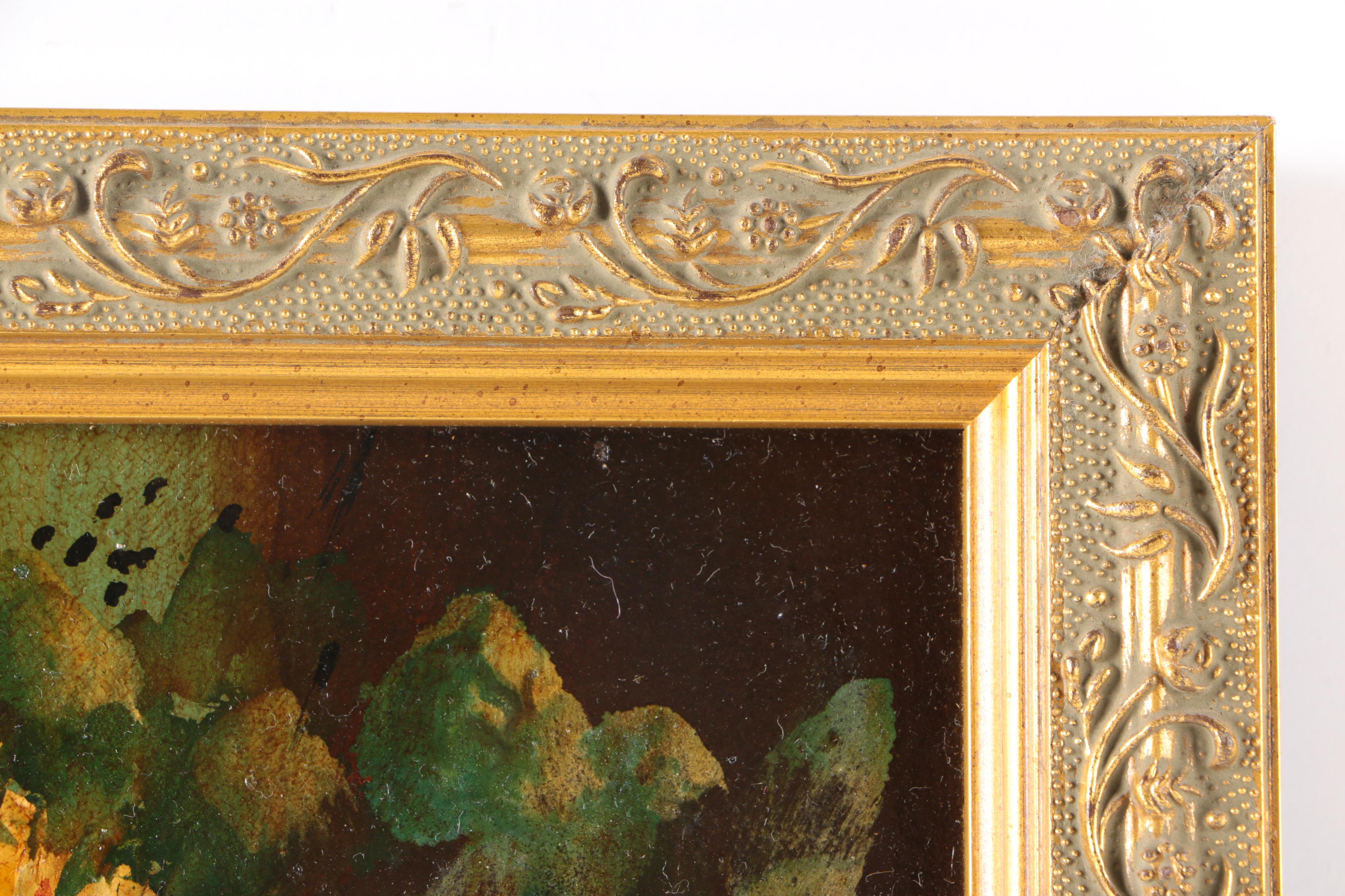 Oil Paintings on Board of Garden Roses