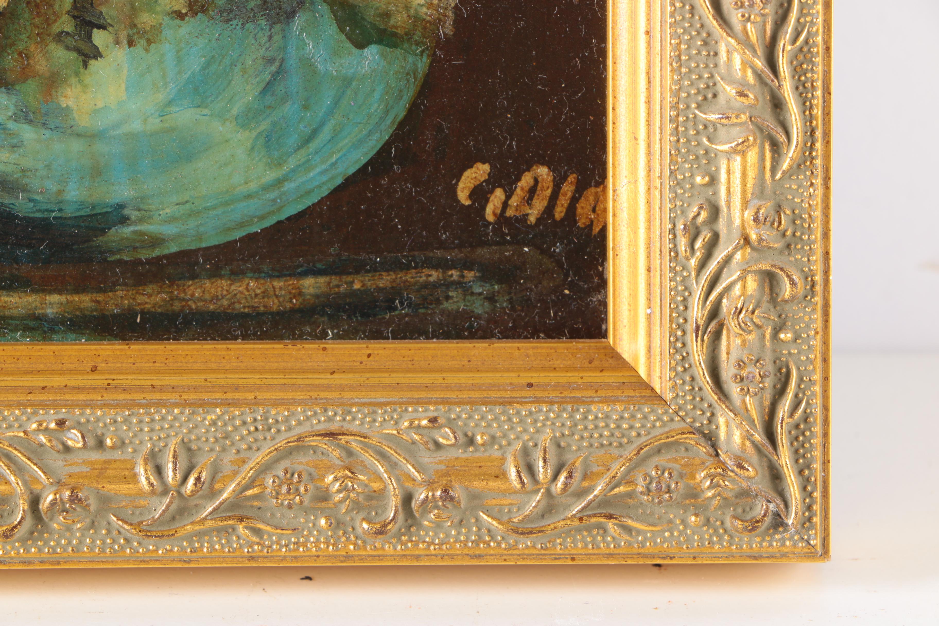 Oil Paintings on Board of Garden Roses