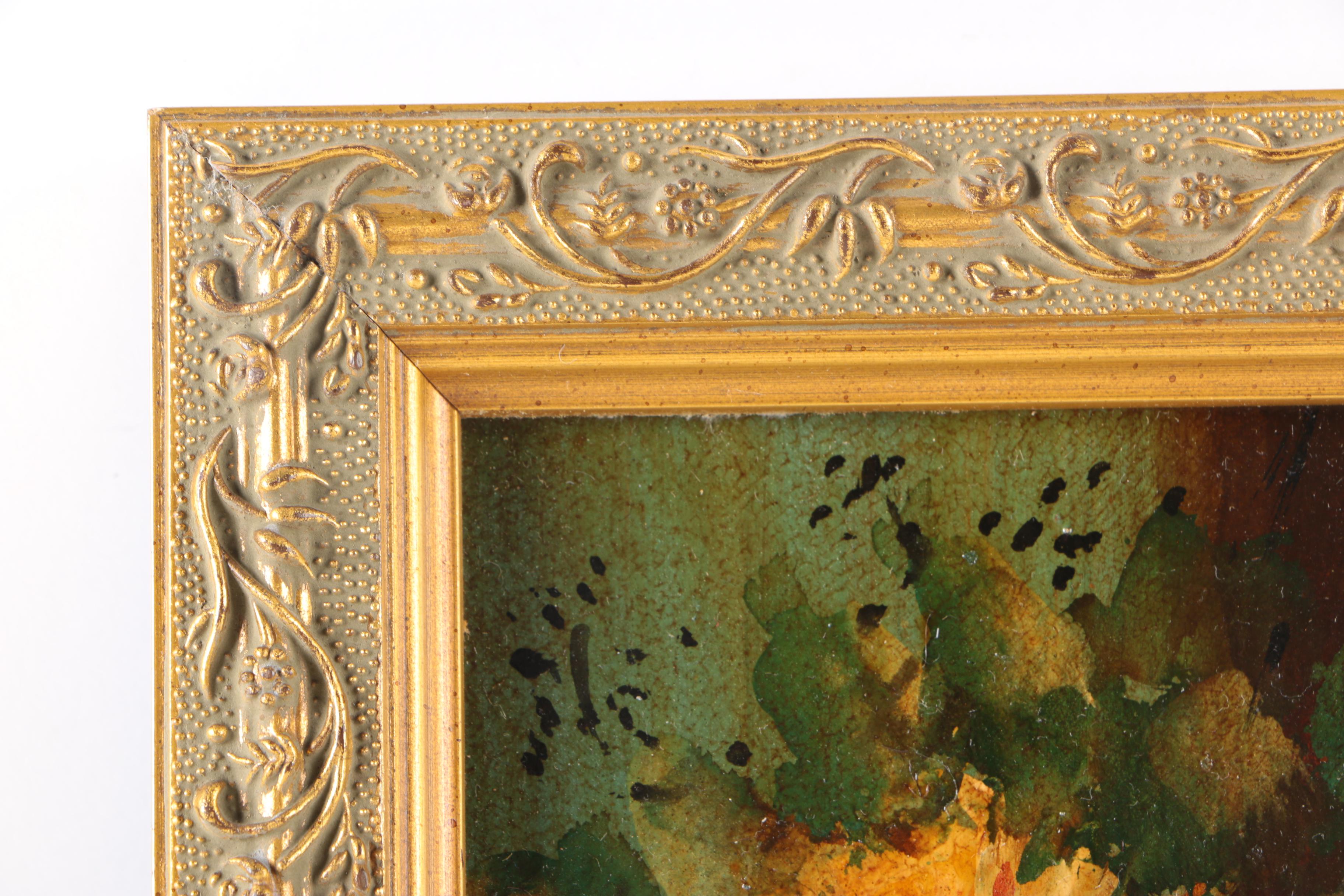 Oil Paintings on Board of Garden Roses