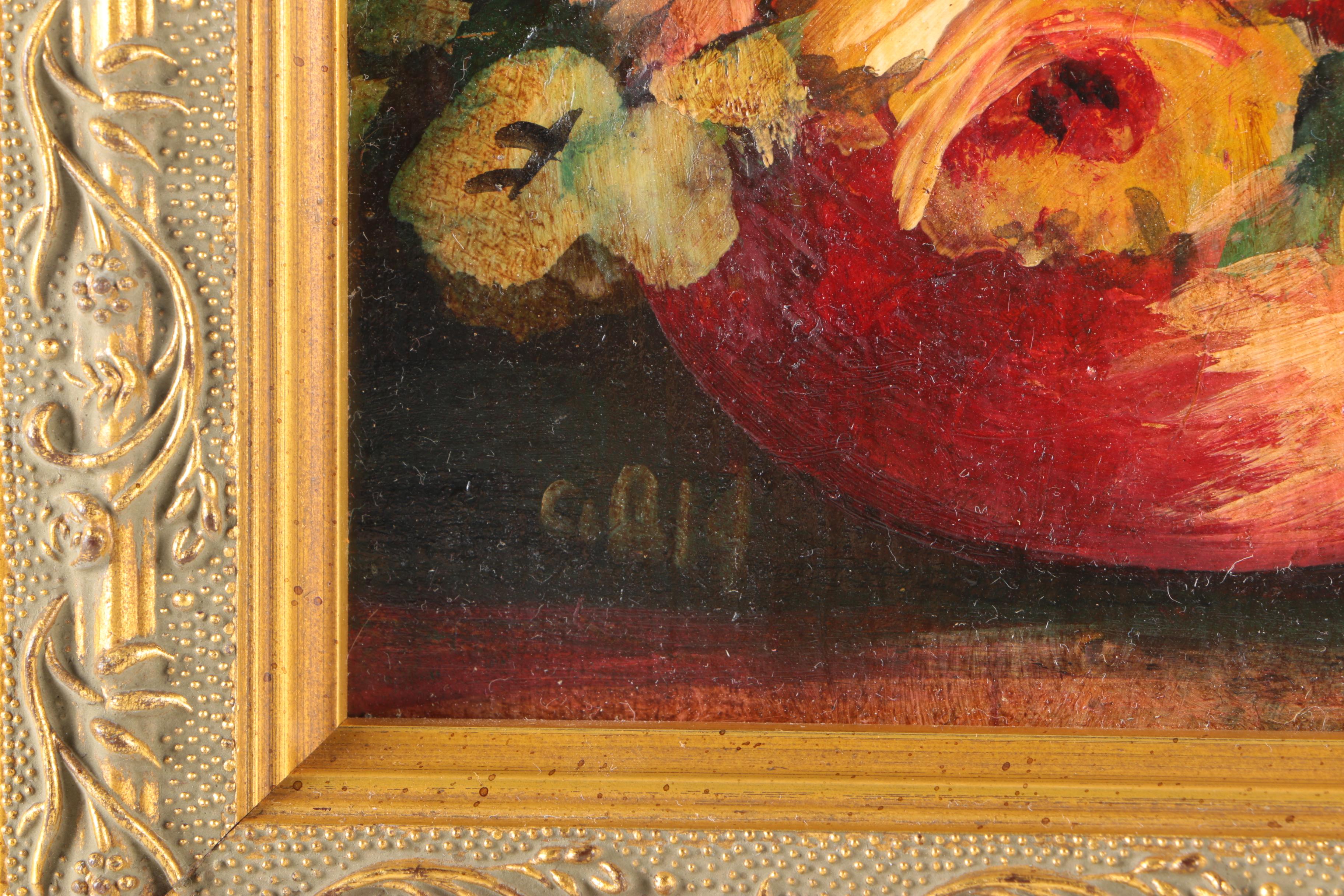 Oil Paintings on Board of Garden Roses