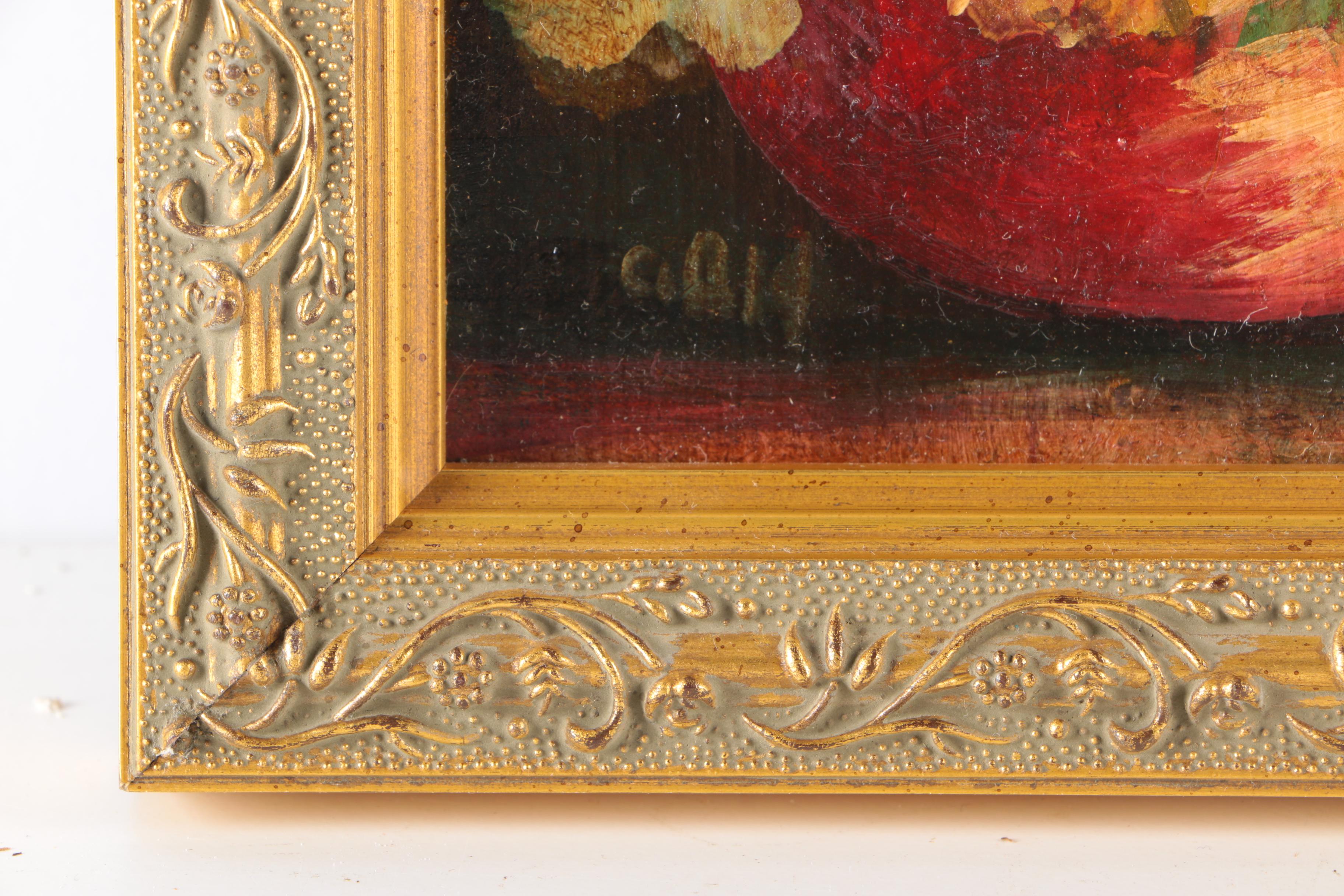 Oil Paintings on Board of Garden Roses