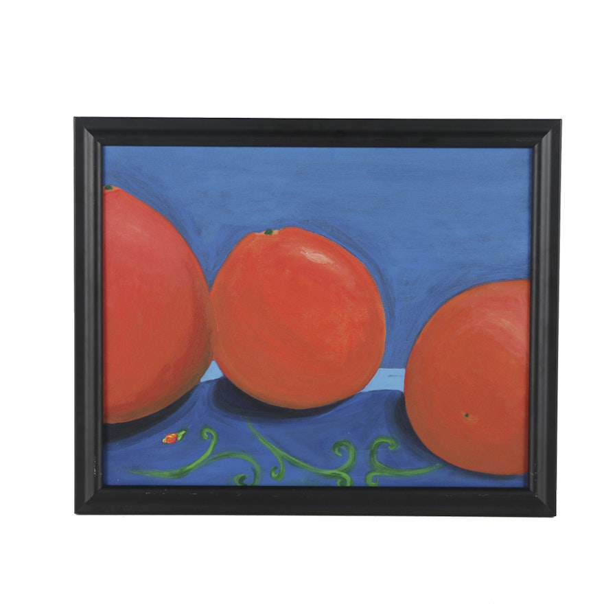 Acrylic Painting on Canvas "Oranges"