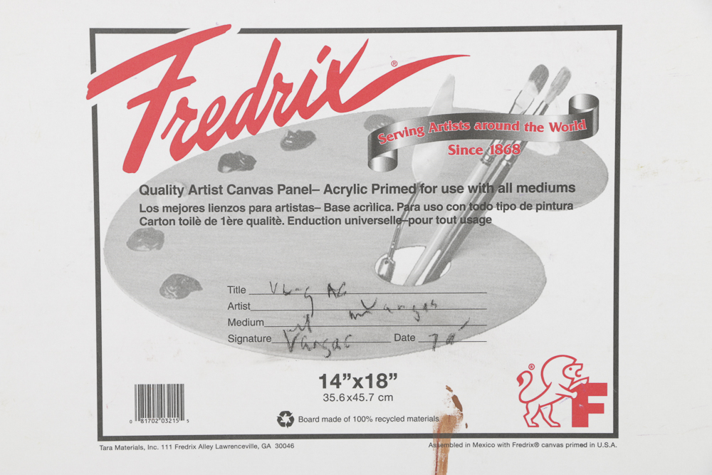 Vargas Oil Painting on Canvas Panel of Woodland Landscape