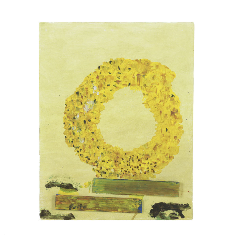 A. B. Carles Mixed Media Painting on Canvas Panel "Behive"