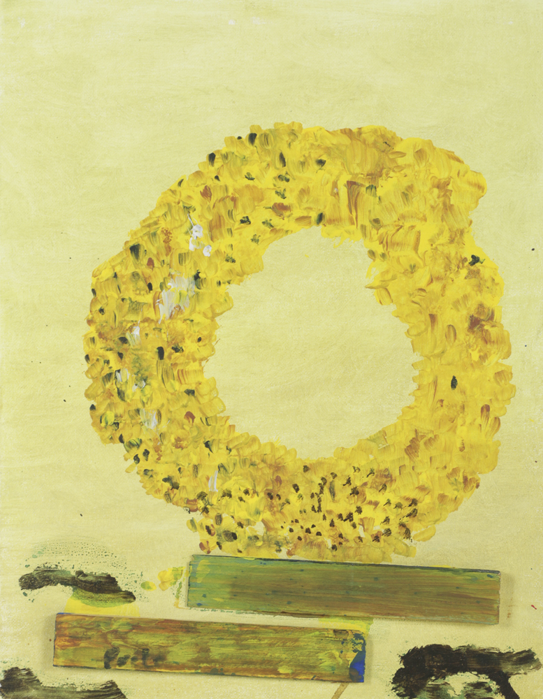 A. B. Carles Mixed Media Painting on Canvas Panel "Behive"