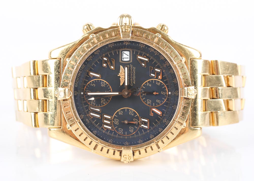Breitling 18K Yellow Gold Chronomat Automatic Watch