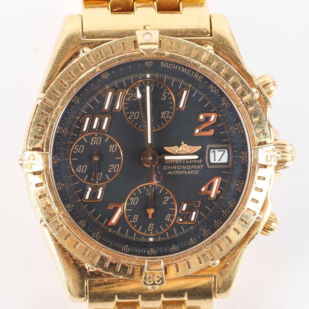 Breitling 18K Yellow Gold Chronomat Automatic Watch