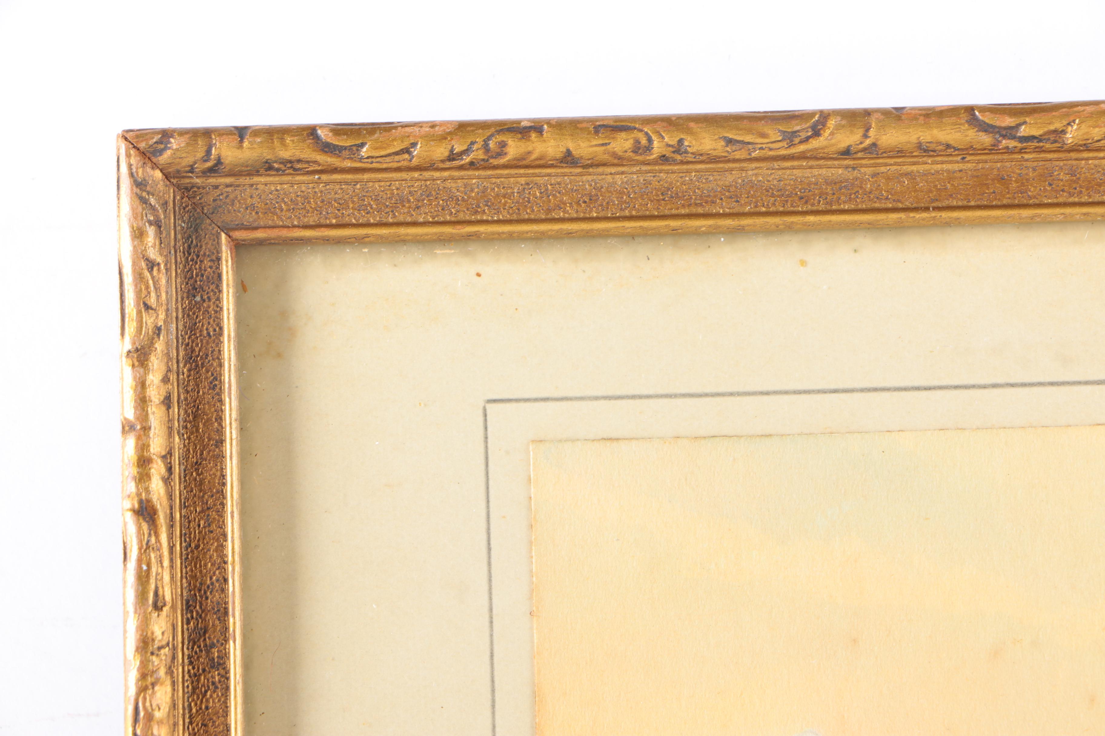 A. Brent Watercolor Painting on Paper of Landscape