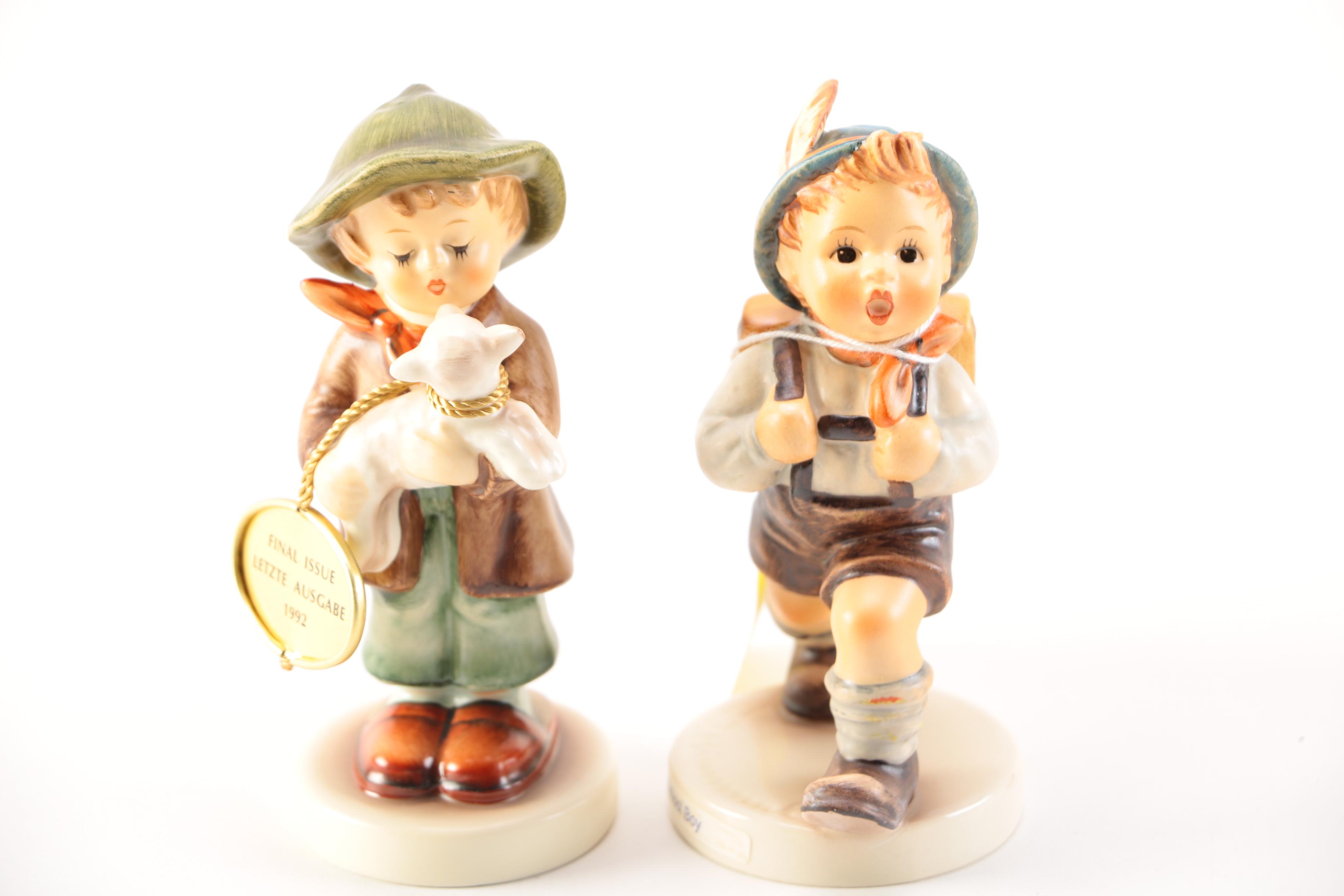 Hummel 1992 "Lost Sheep" and 1970s"Schoolboy" Figurines