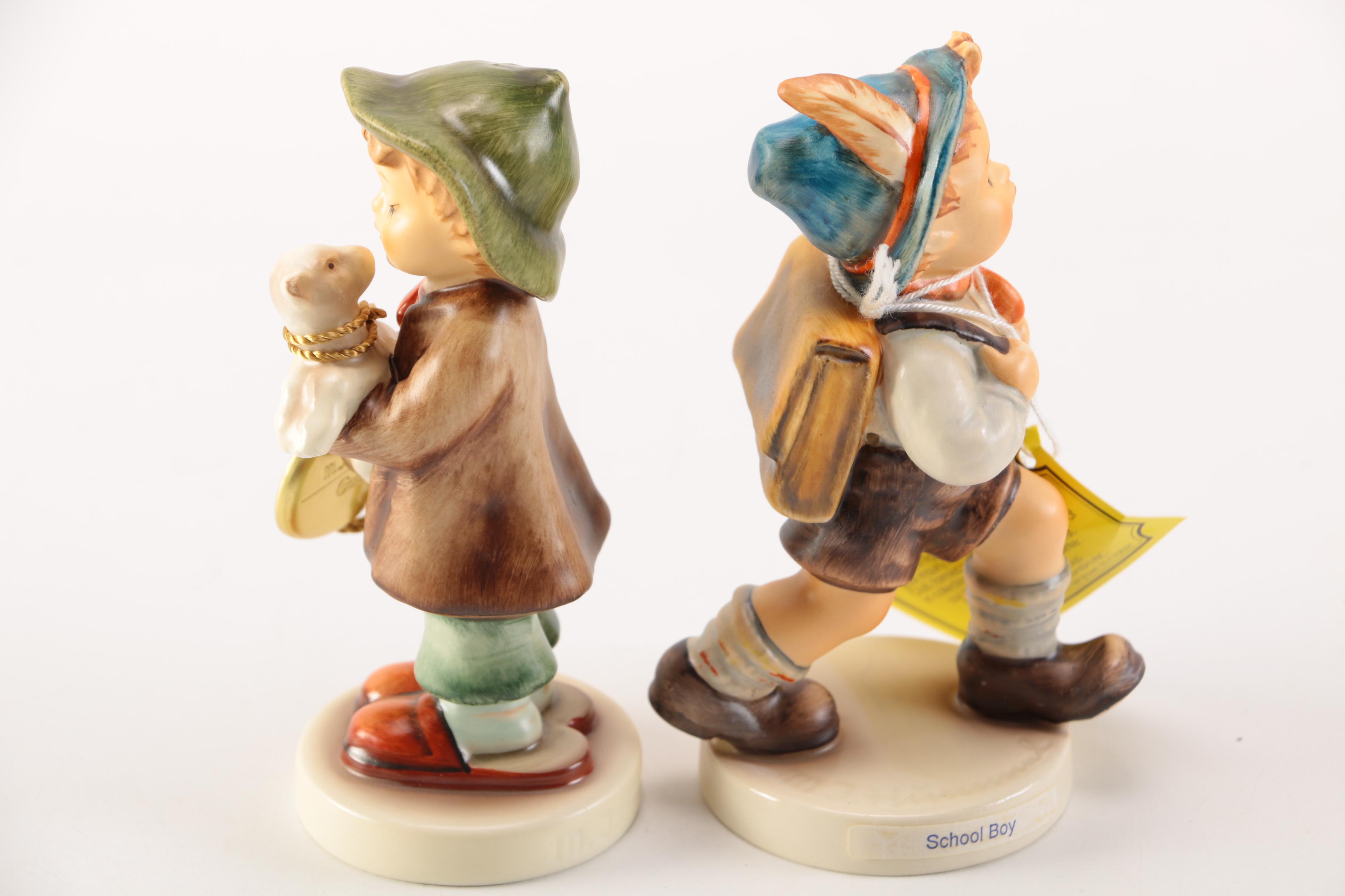 Hummel 1992 "Lost Sheep" and 1970s"Schoolboy" Figurines