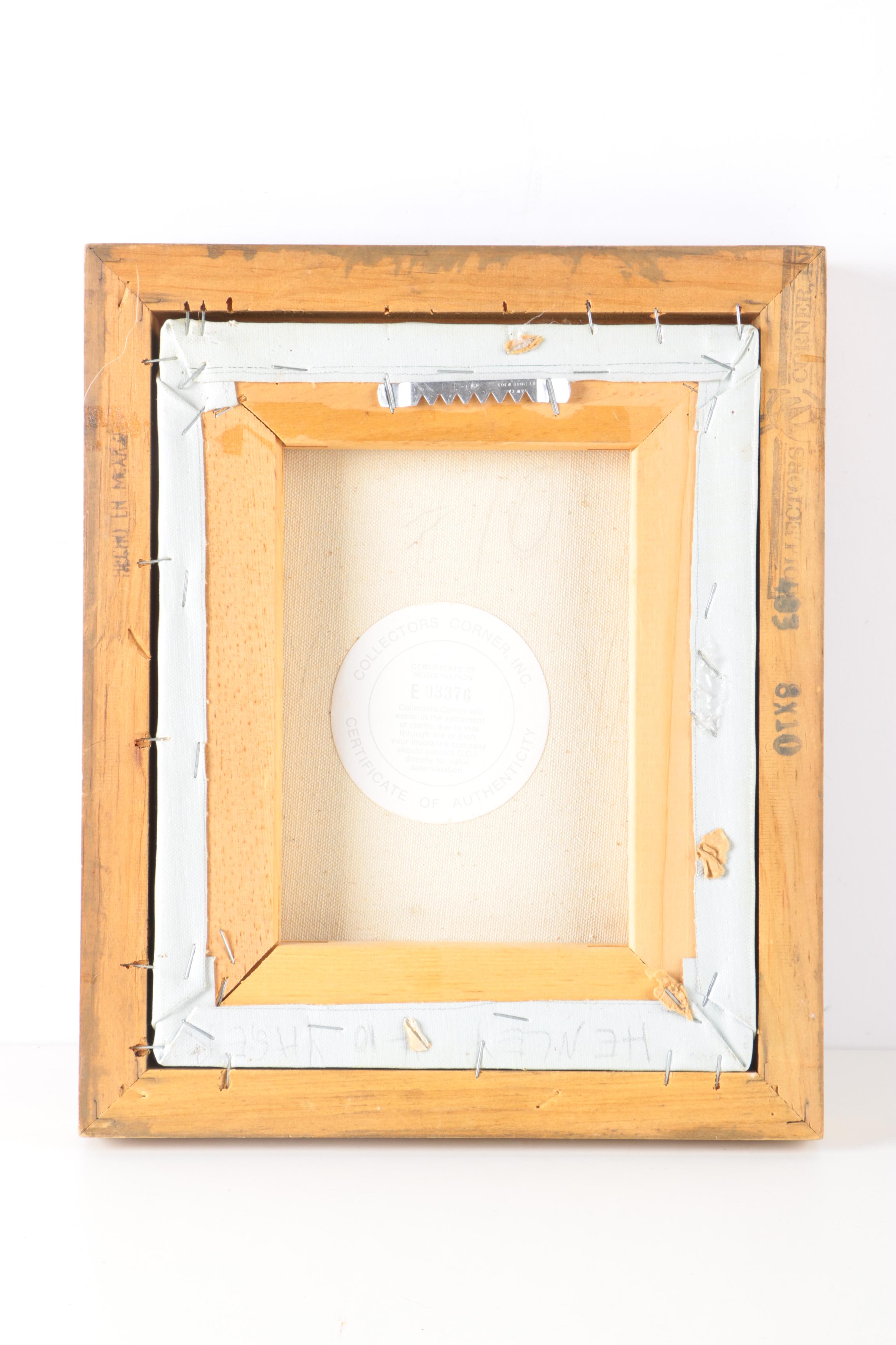 James Lee East Asian Style Acrylic Painting on Canvas of Flowers