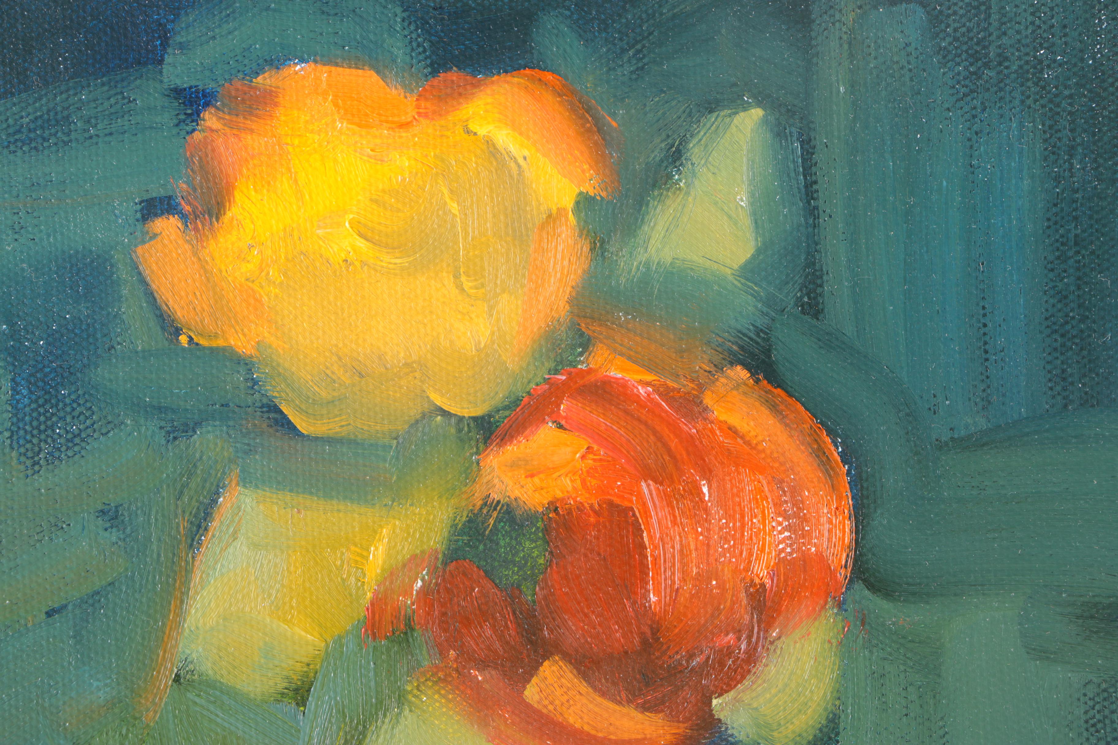 Signed Oil on Canvas of Floral Still Life