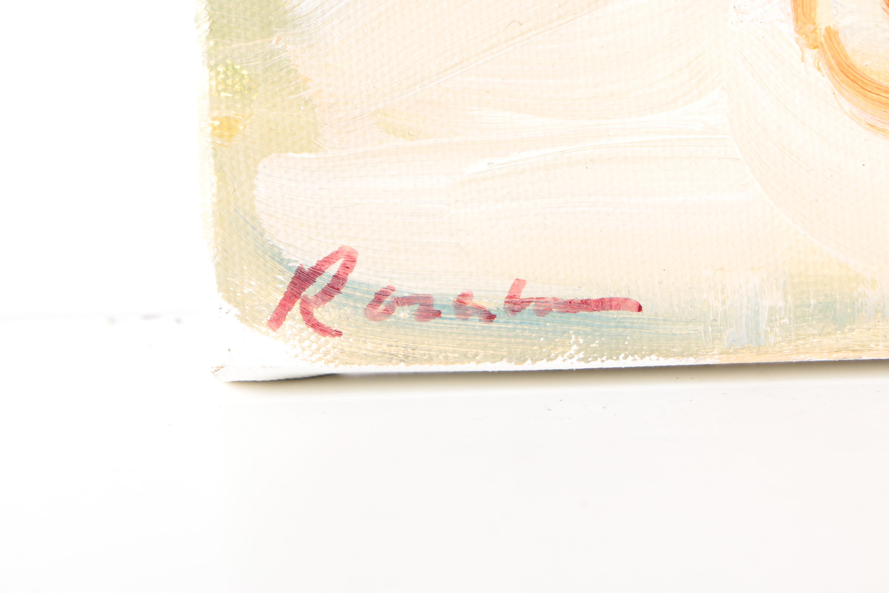 Signed Oil on Canvas of Floral Still Life