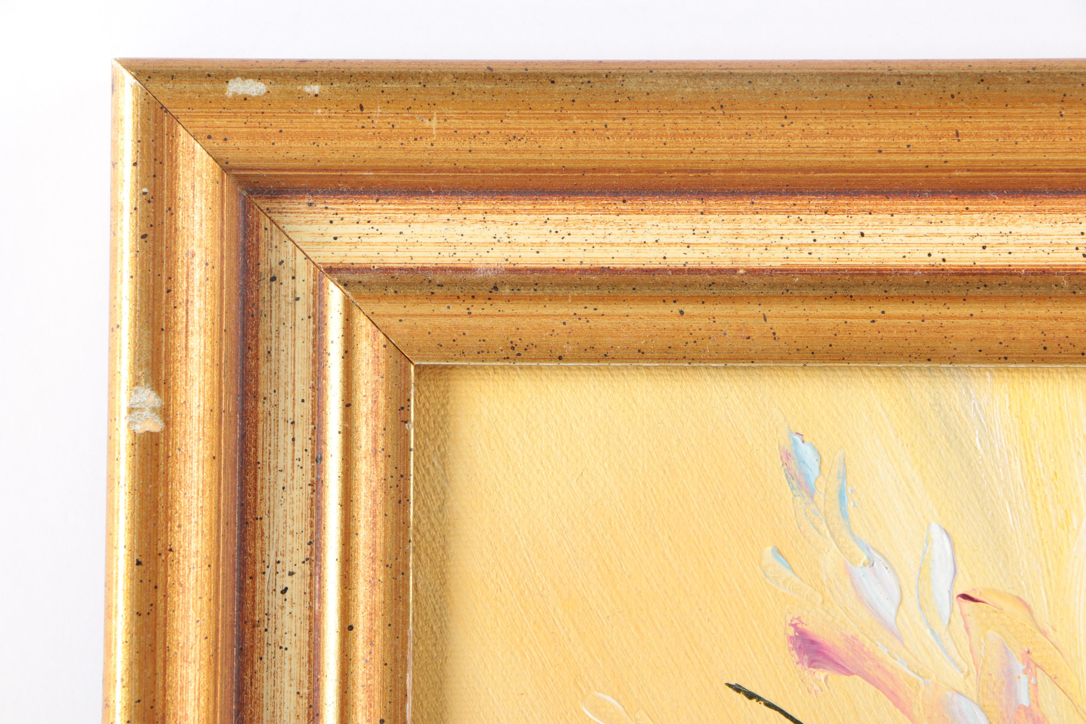 Framed Floral Oil Paintings Featuring Robert Cox