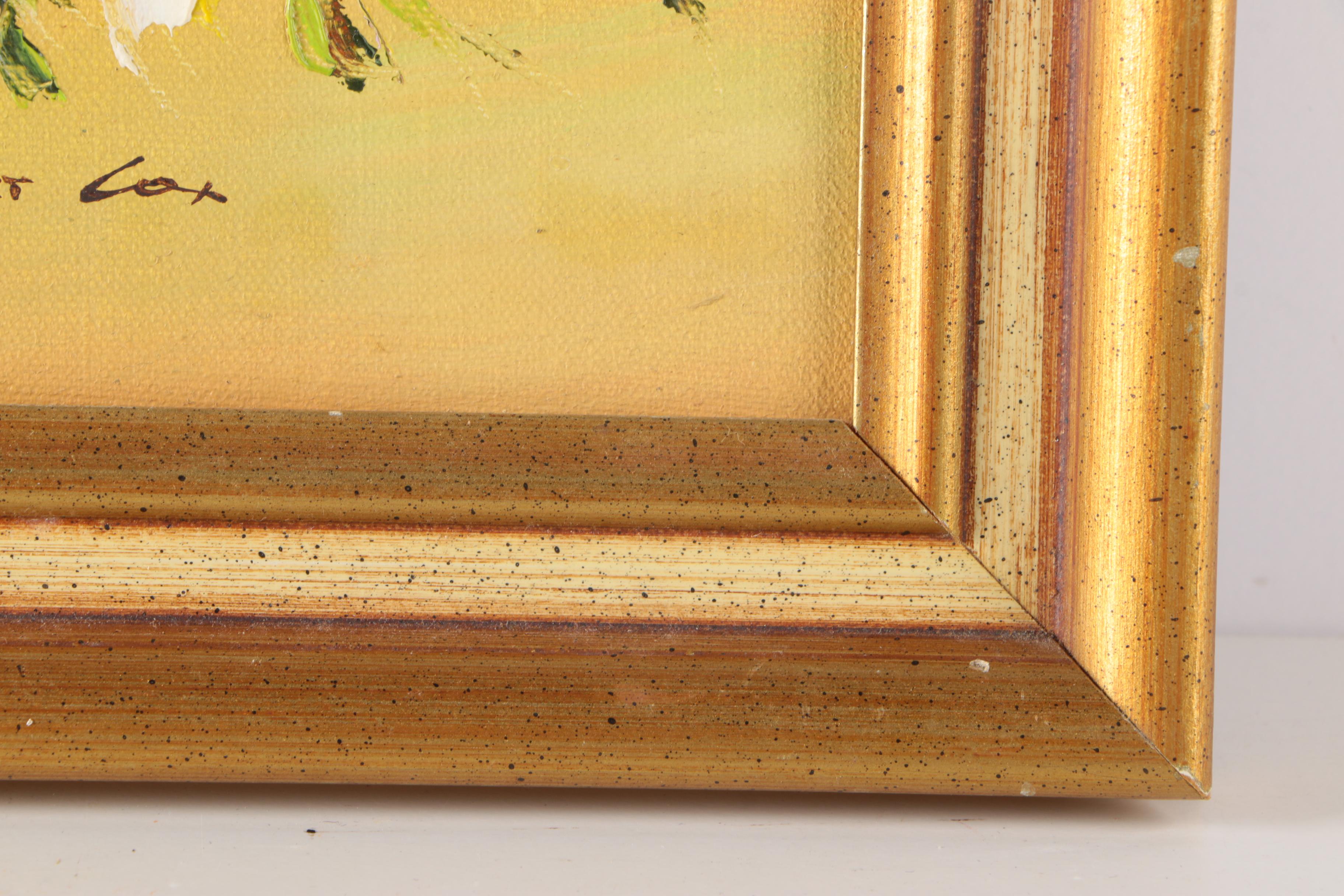 Framed Floral Oil Paintings Featuring Robert Cox