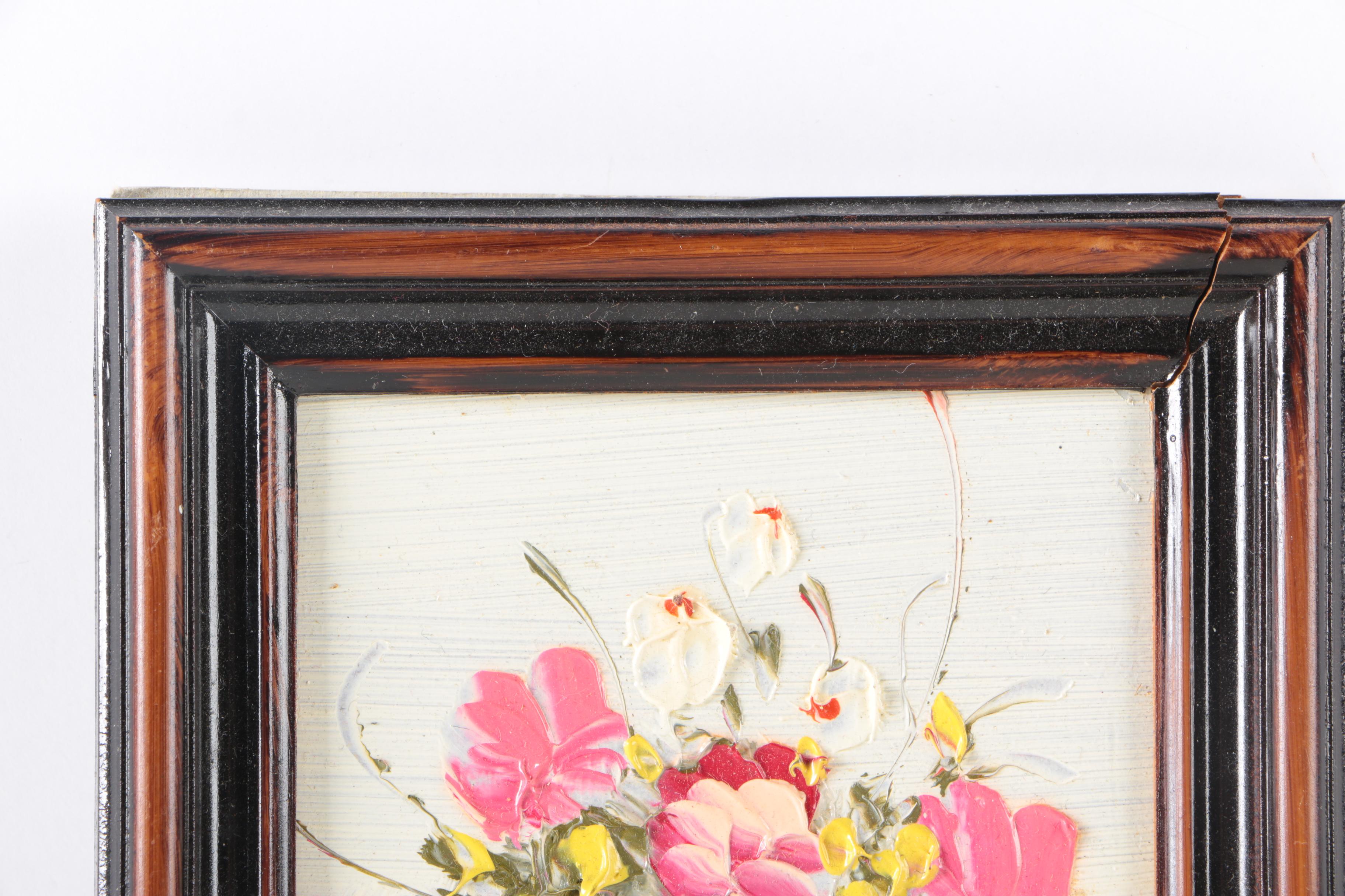 Framed Floral Oil Paintings Featuring Robert Cox