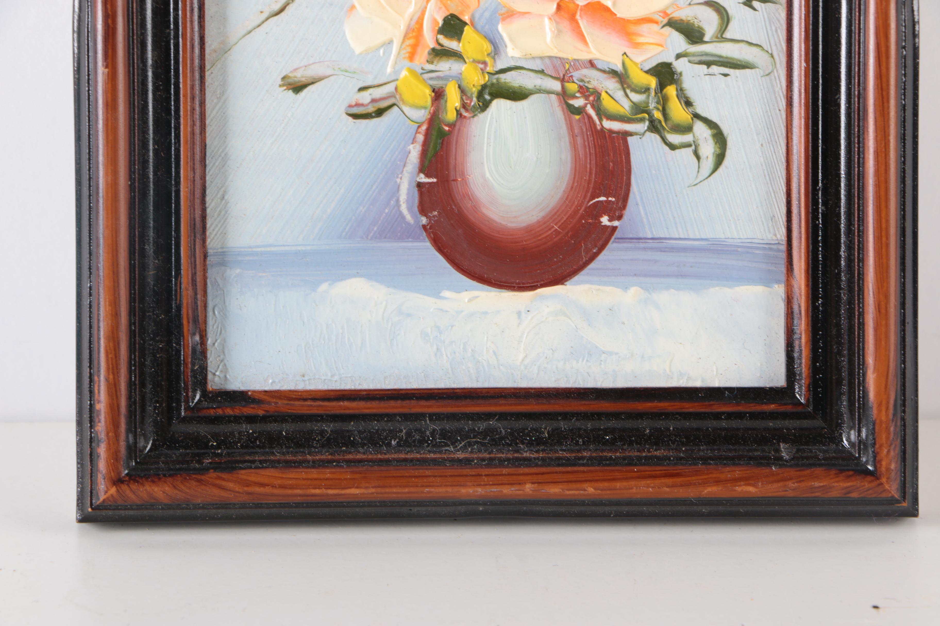 Framed Floral Oil Paintings Featuring Robert Cox