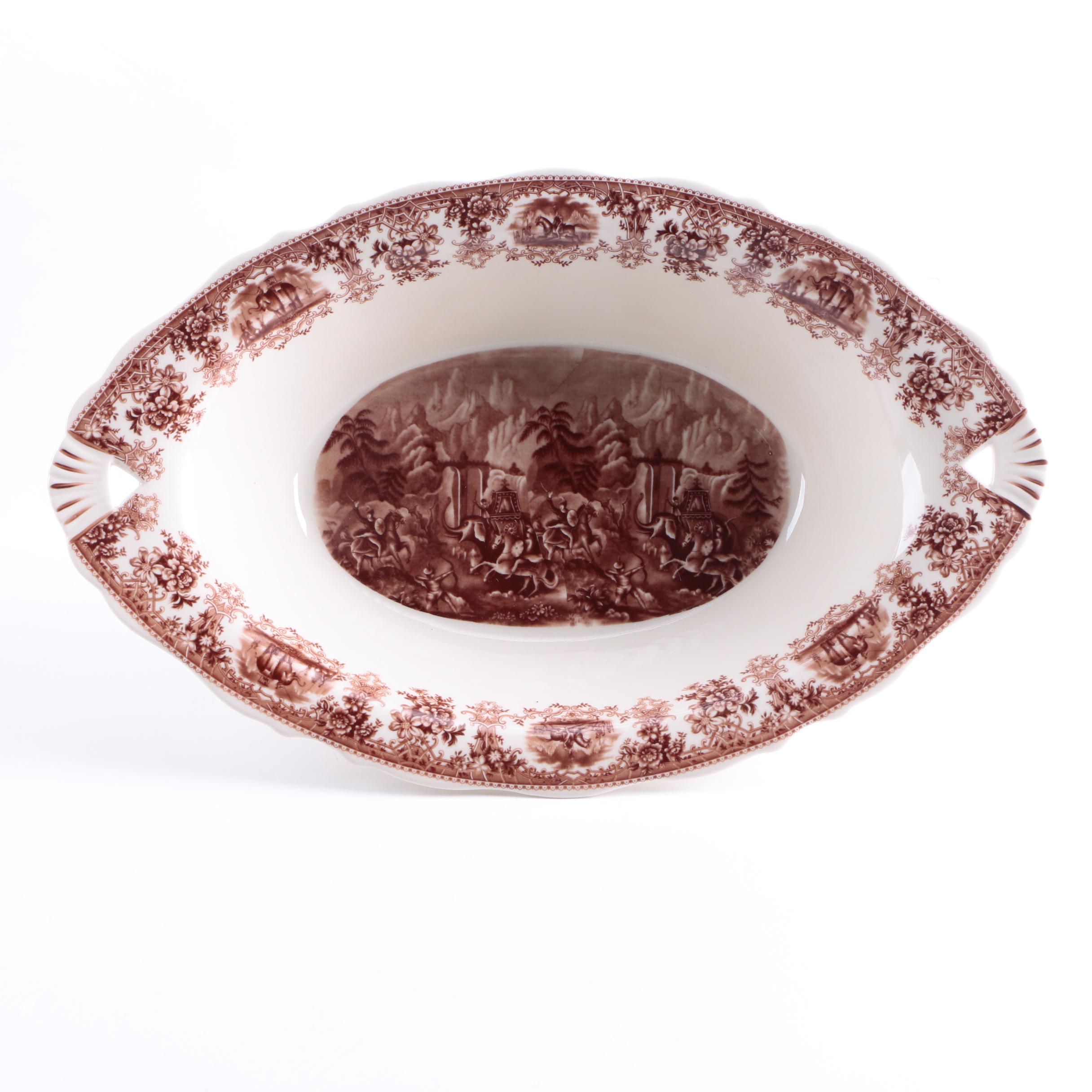 Antiche Riproduzioni Transferware Serving Bowl