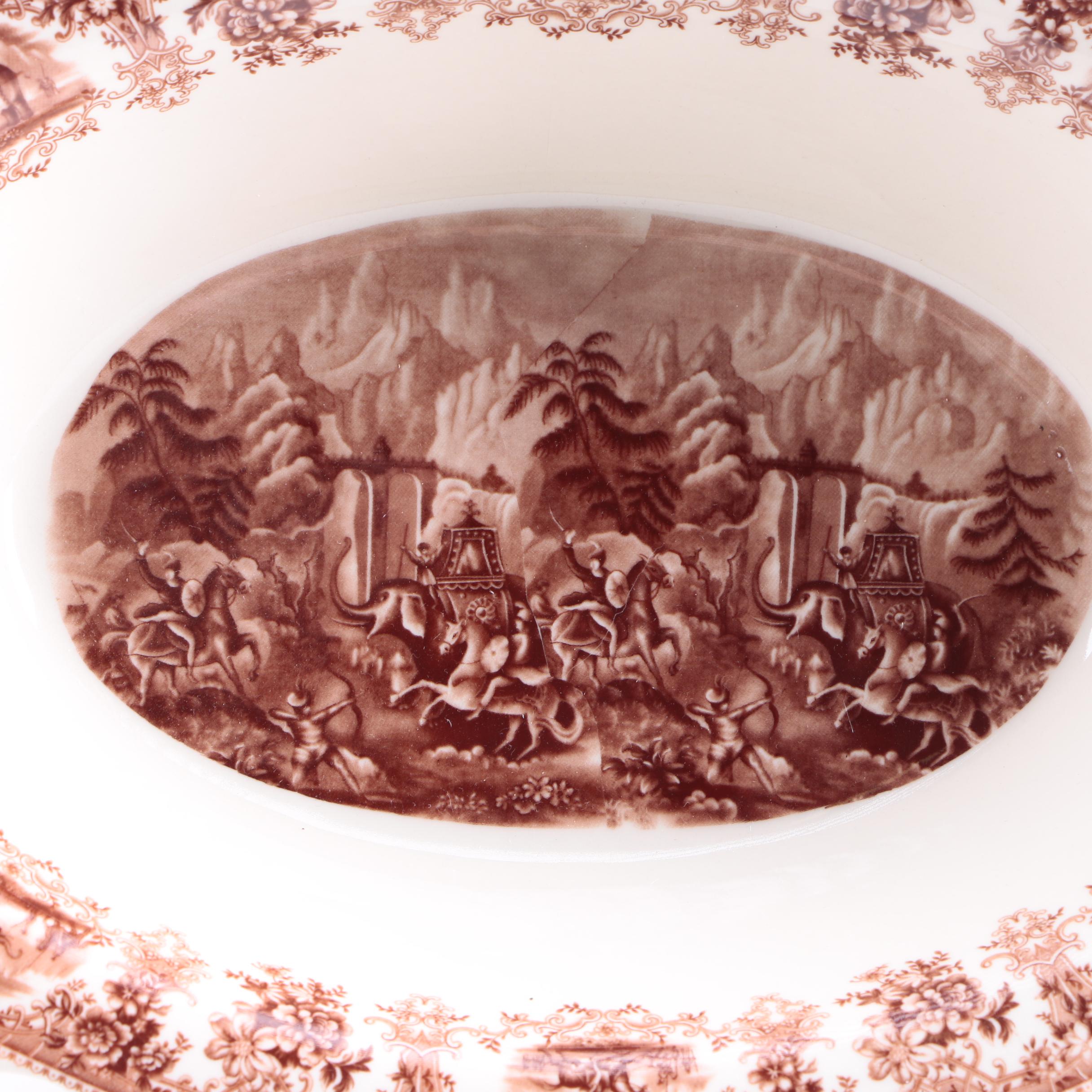 Antiche Riproduzioni Transferware Serving Bowl