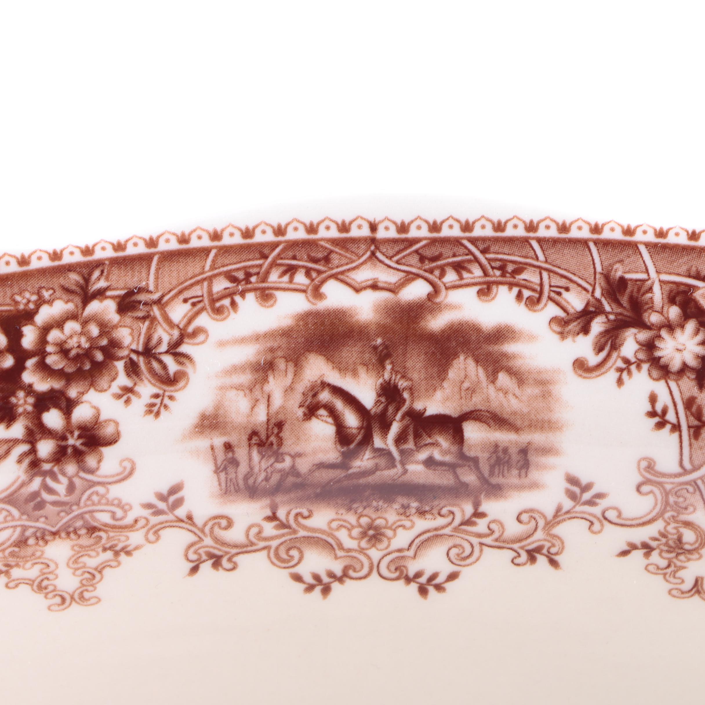 Antiche Riproduzioni Transferware Serving Bowl