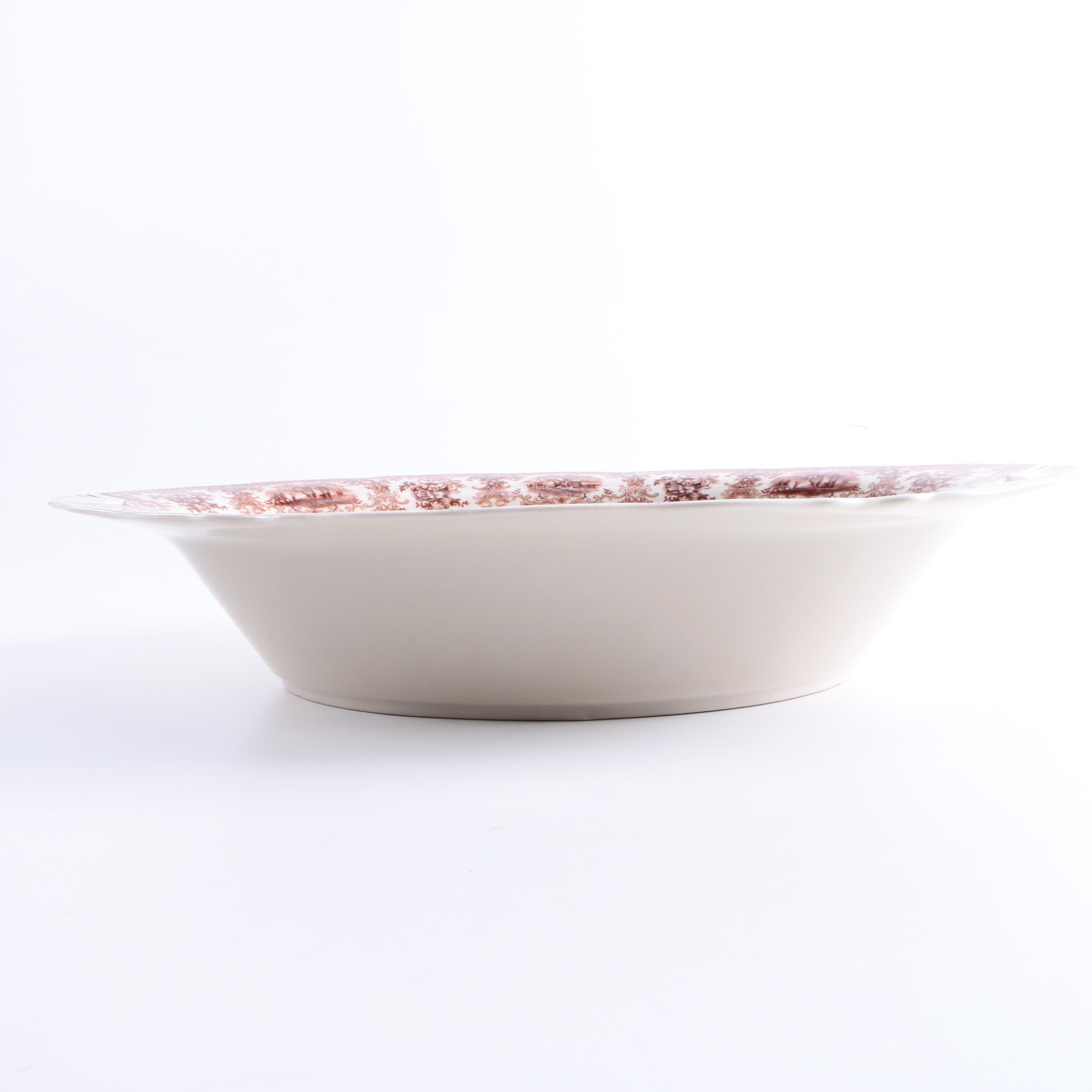 Antiche Riproduzioni Transferware Serving Bowl