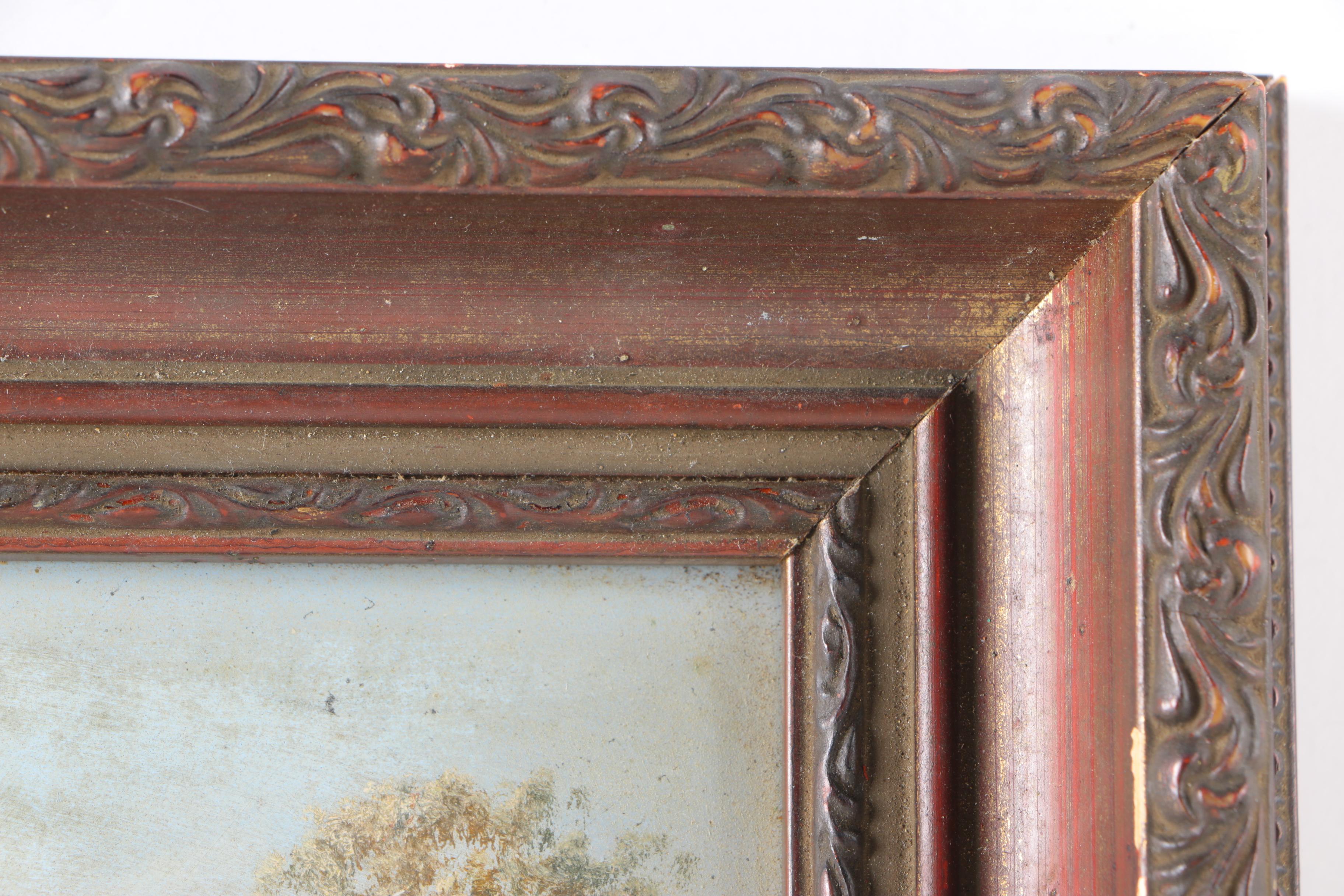 H. Thomas Oil Landscape Painting on Board