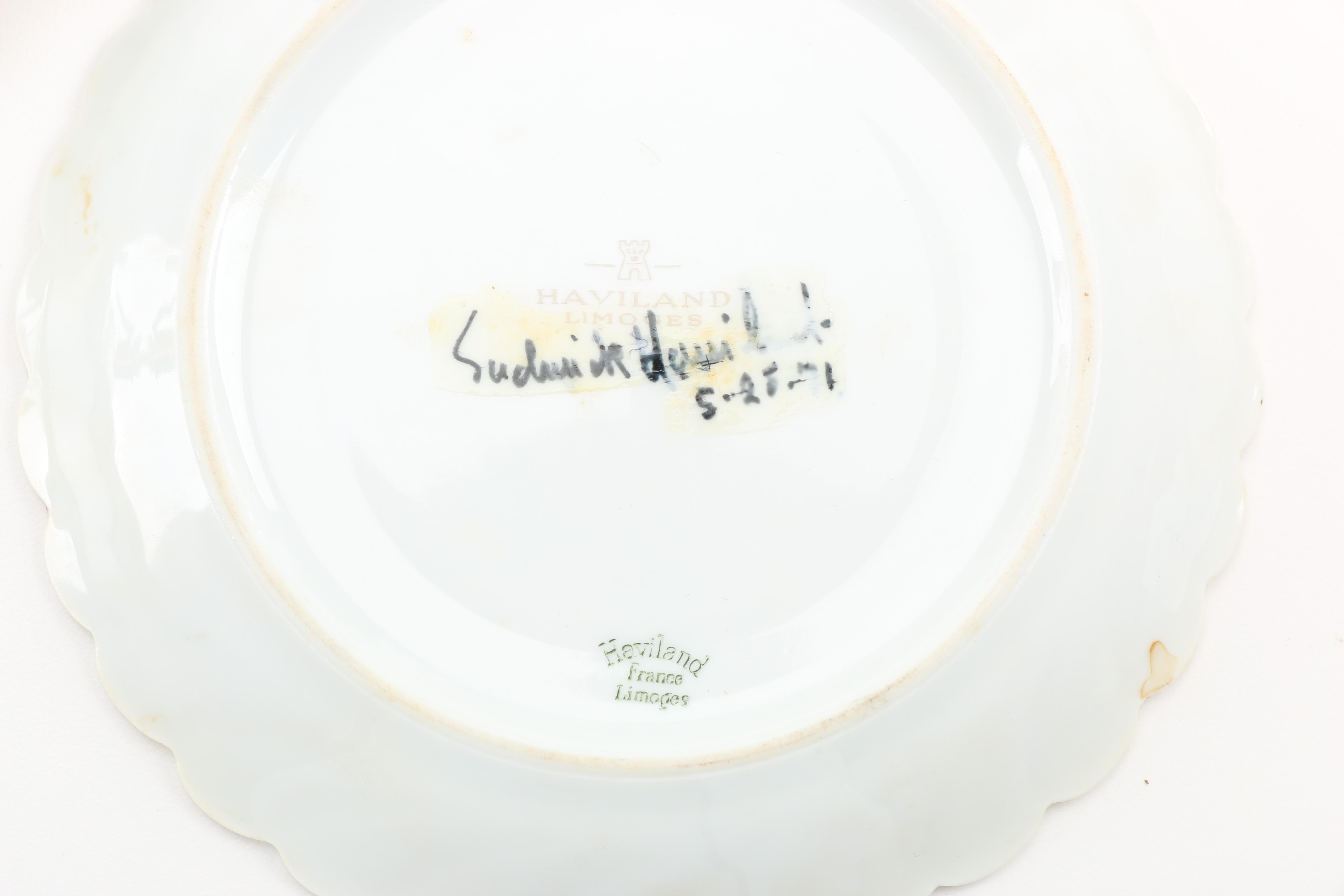 Haviland Limoges Porcelain Saucers Circa 1958