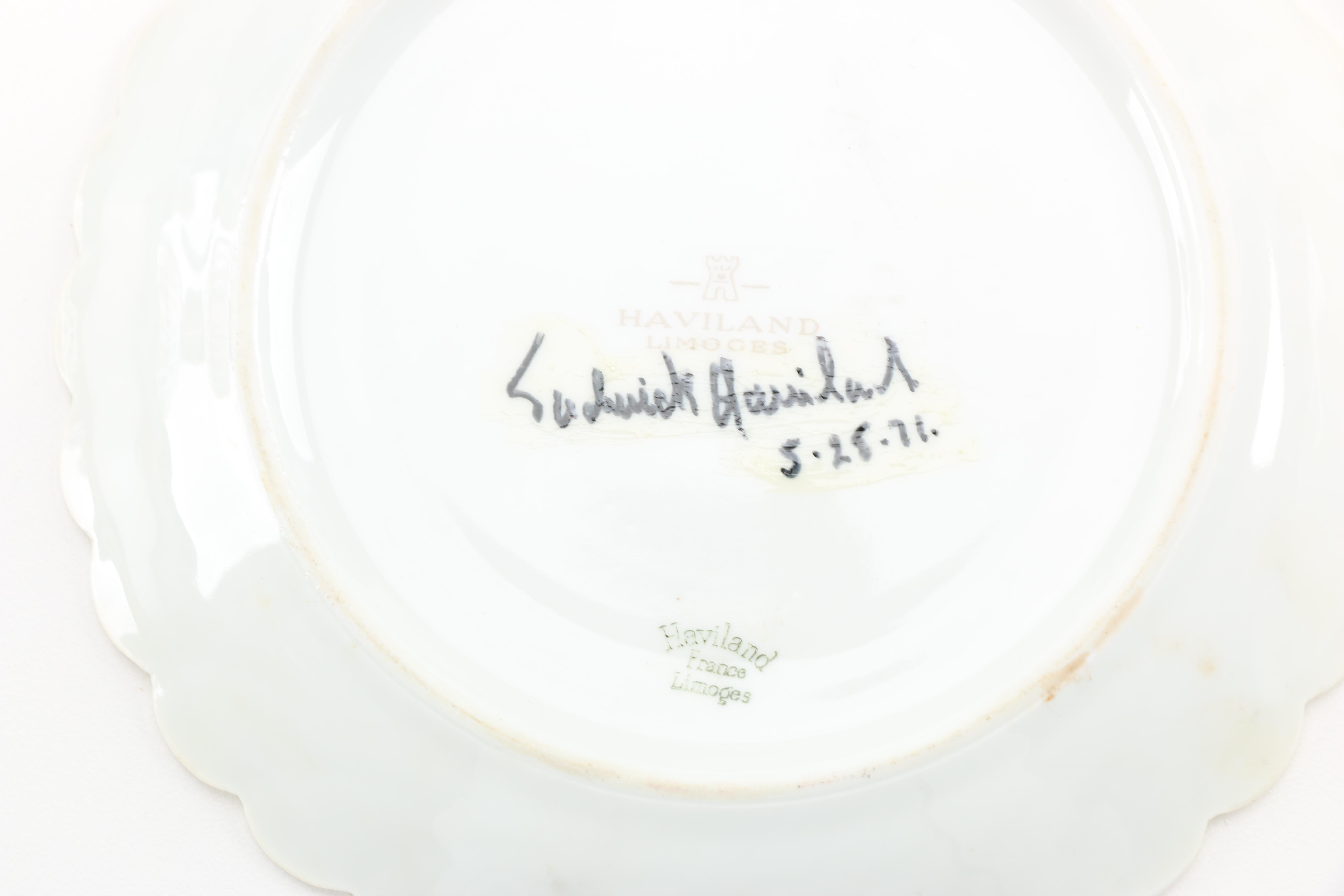 Haviland Limoges Porcelain Saucers Circa 1958