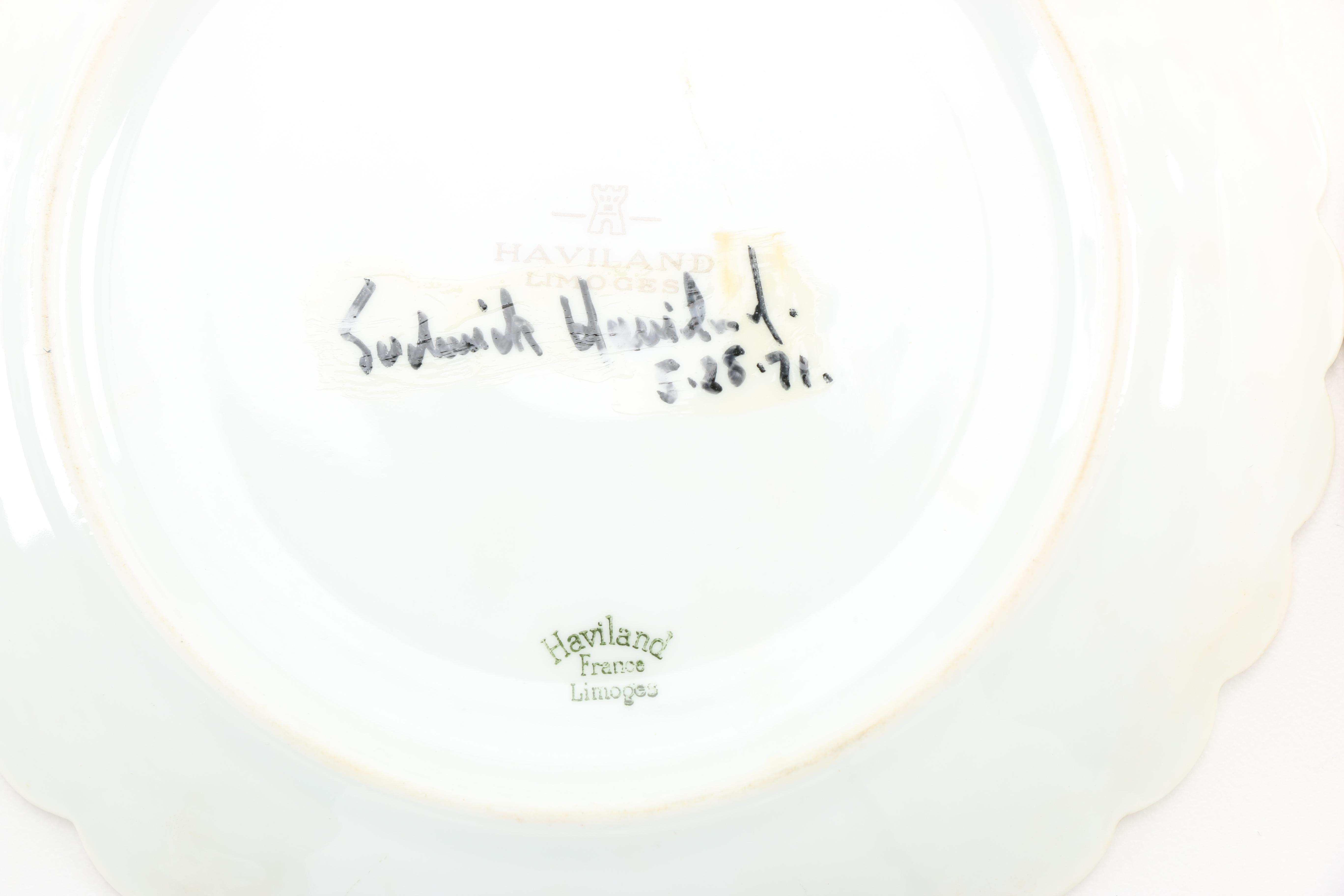 Haviland Limoges Porcelain Saucers Circa 1958