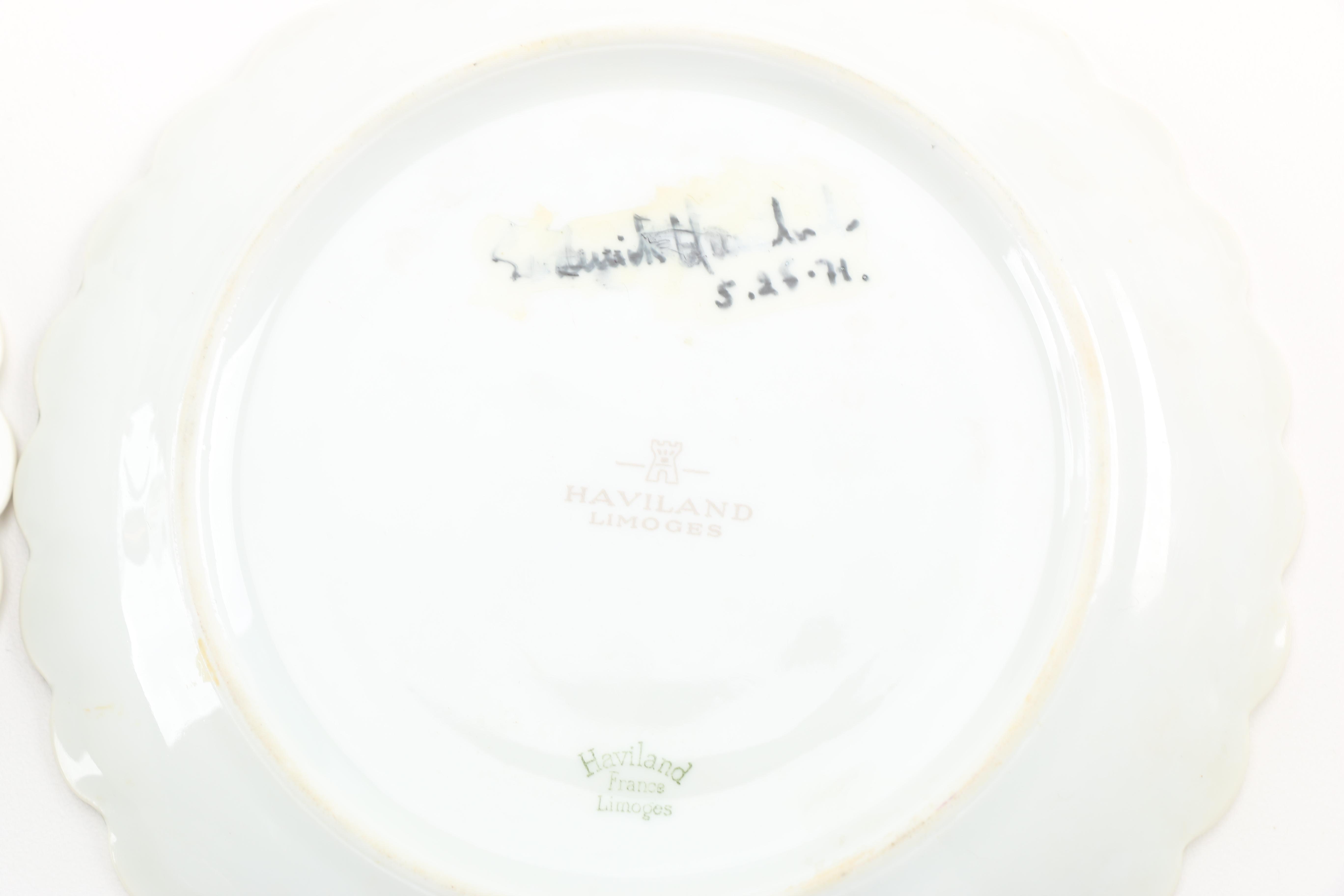 Haviland Limoges Porcelain Saucers Circa 1958