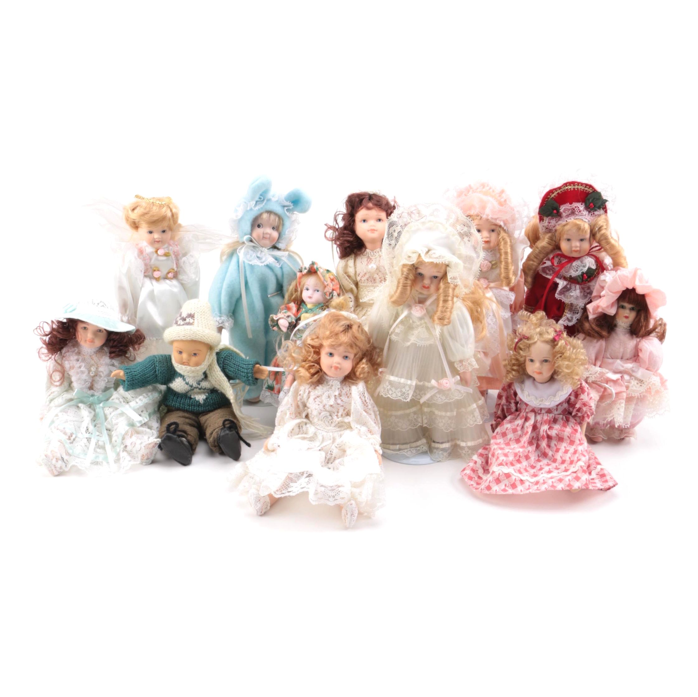 Vintage and Contemporary Porcelain Dolls